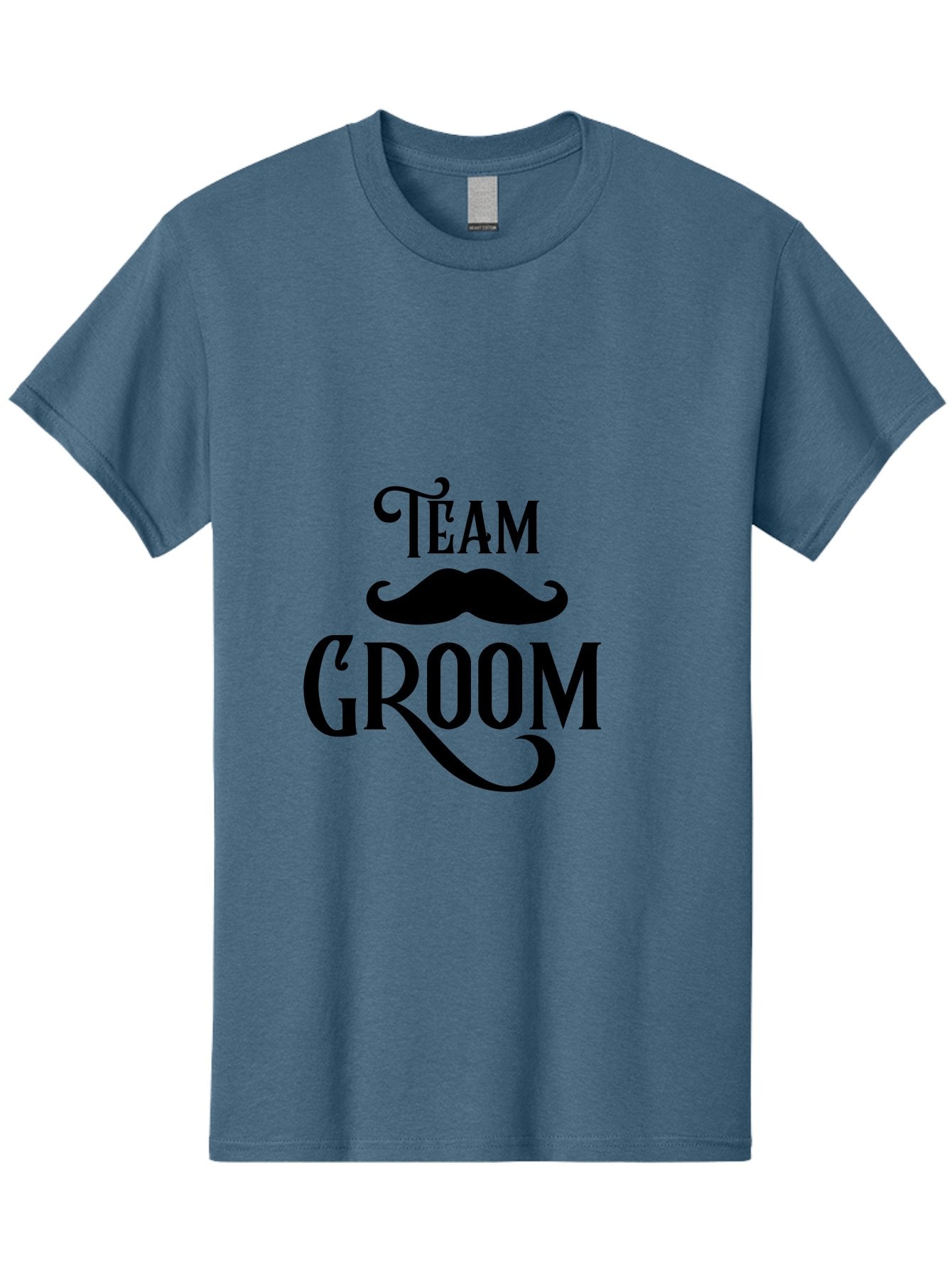 Team-Groom Men'S Graphic Tee, 100% Cotton, Comfortable Casual Summer Wear, Machine Washable, Team Groom, Wedding Party, Marriage Celebration, Mustache, Groom'S Squad, Wedding Accessories, Bridal Party, Wedding Theme Aad225