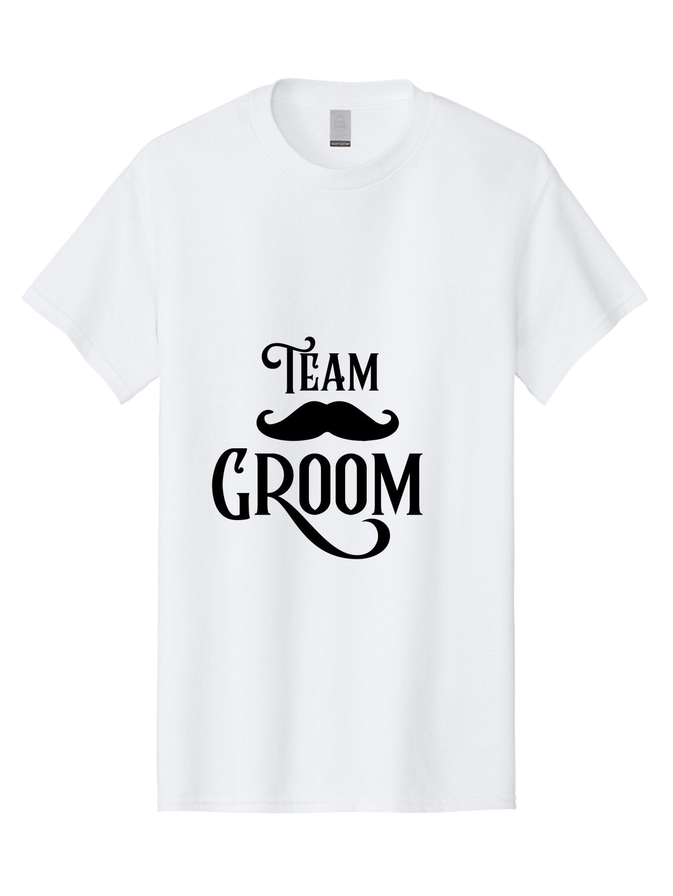 Team-Groom Men'S Graphic Tee, 100% Cotton, Comfortable Casual Summer Wear, Machine Washable, Team Groom, Wedding Party, Marriage Celebration, Mustache, Groom'S Squad, Wedding Accessories, Bridal Party, Wedding Theme Aad225
