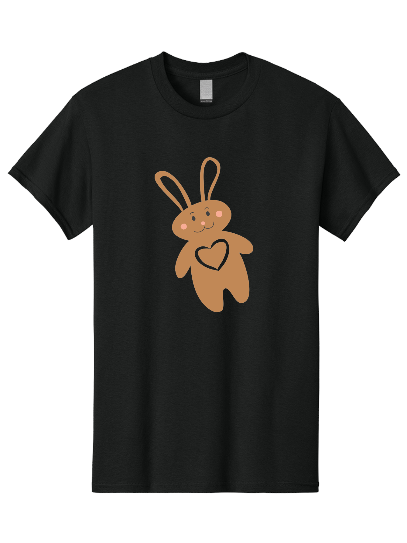 Teddy-Bunny Men'S Graphic Tee, 100% Cotton, Comfortable Casual Summer Wear, Machine Washable, Teddy Bear, Bunny, Heart, Cute, Cartoon, Digital Art, Nursery, Kawaii, Love, Friendship, Adorable Aad226 7