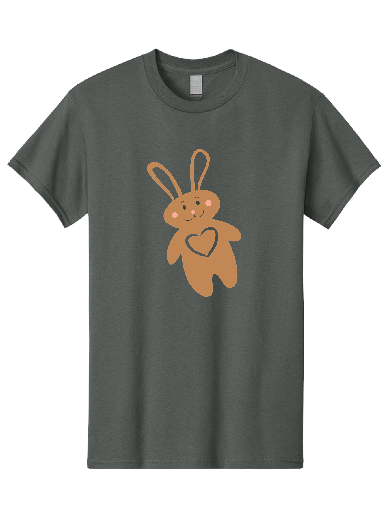 Teddy-Bunny Men'S Graphic Tee, 100% Cotton, Comfortable Casual Summer Wear, Machine Washable, Teddy Bear, Bunny, Heart, Cute, Cartoon, Digital Art, Nursery, Kawaii, Love, Friendship, Adorable Aad226 5