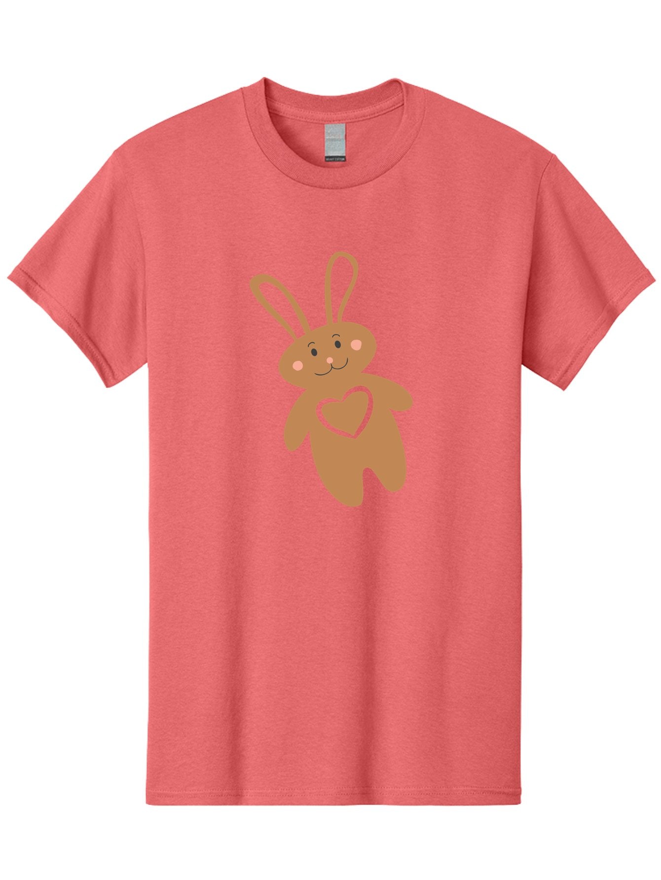 Teddy-Bunny Men'S Graphic Tee, 100% Cotton, Comfortable Casual Summer Wear, Machine Washable, Teddy Bear, Bunny, Heart, Cute, Cartoon, Digital Art, Nursery, Kawaii, Love, Friendship, Adorable Aad226 10