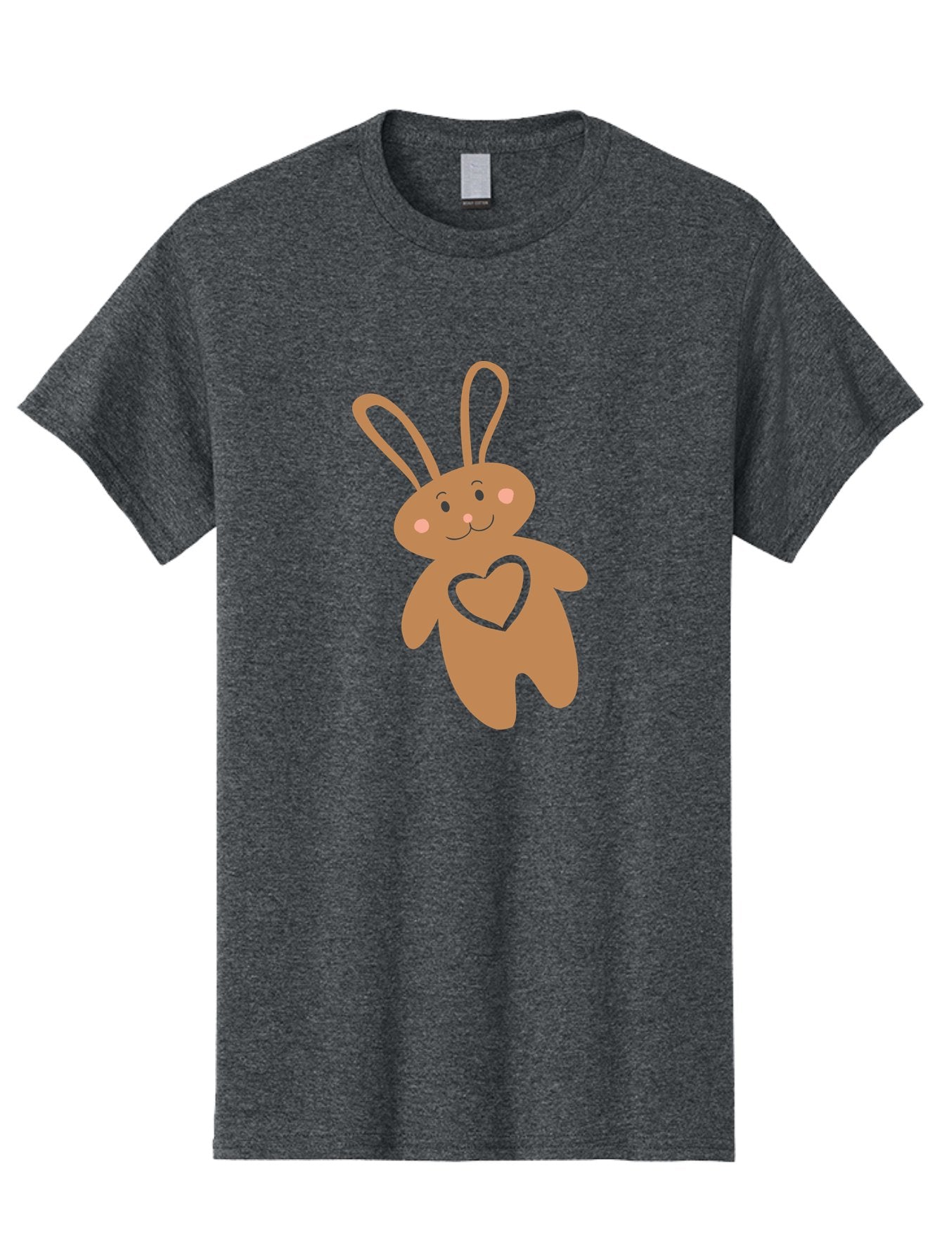 Teddy-Bunny Men'S Graphic Tee, 100% Cotton, Comfortable Casual Summer Wear, Machine Washable, Teddy Bear, Bunny, Heart, Cute, Cartoon, Digital Art, Nursery, Kawaii, Love, Friendship, Adorable Aad226 3