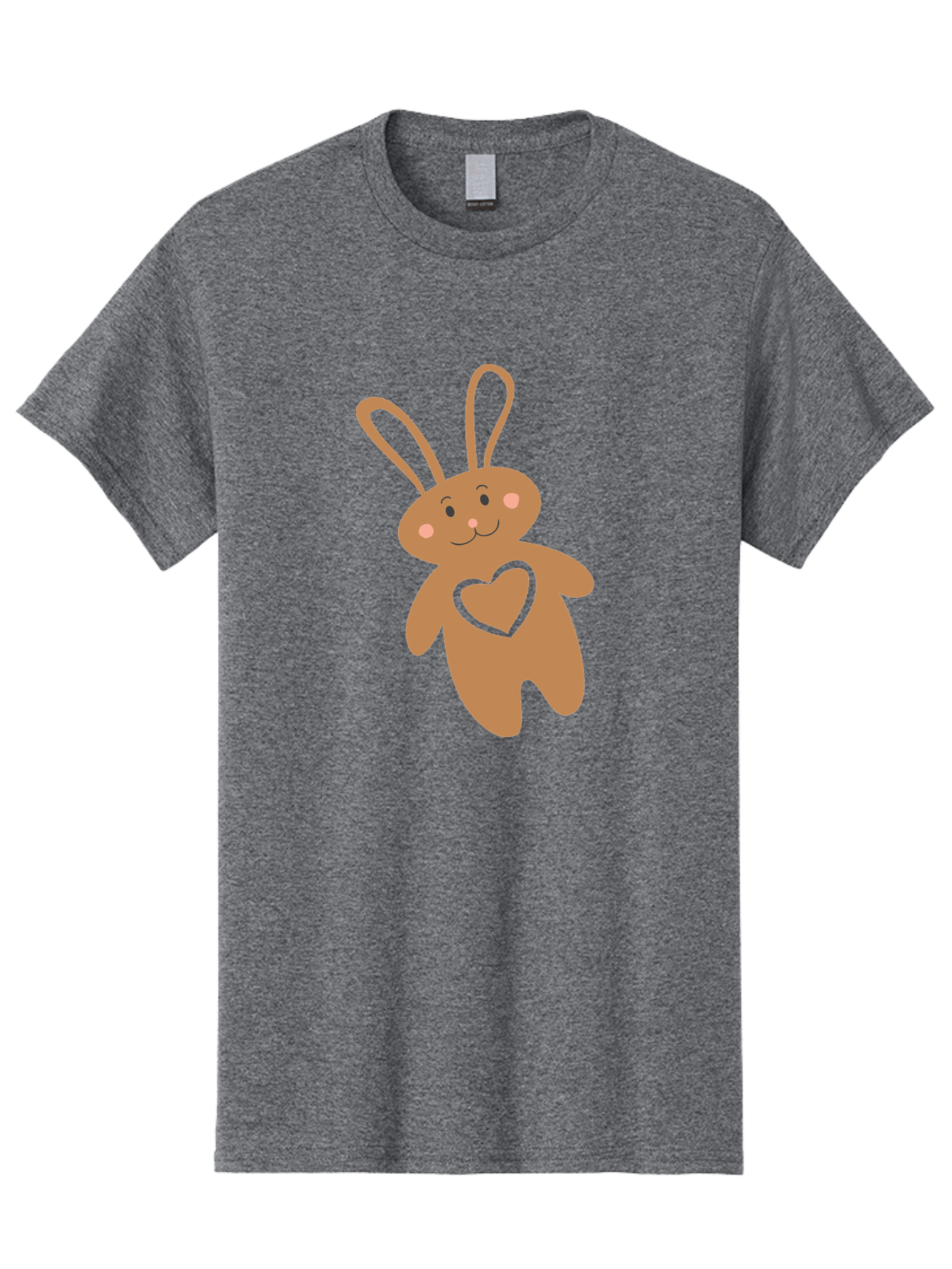 Teddy-Bunny Men'S Graphic Tee, 100% Cotton, Comfortable Casual Summer Wear, Machine Washable, Teddy Bear, Bunny, Heart, Cute, Cartoon, Digital Art, Nursery, Kawaii, Love, Friendship, Adorable Aad226 3