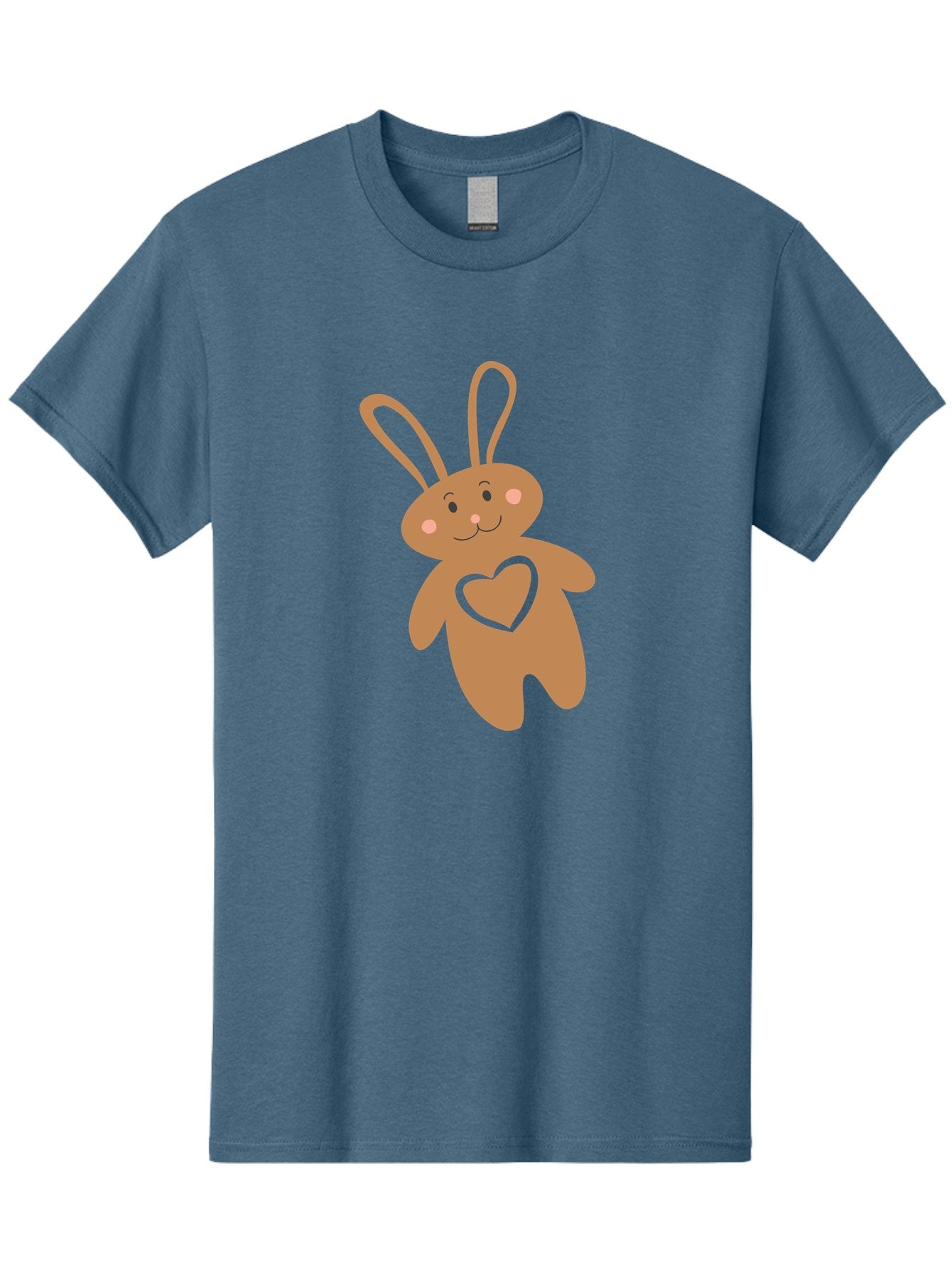 Teddy-Bunny Men'S Graphic Tee, 100% Cotton, Comfortable Casual Summer Wear, Machine Washable, Teddy Bear, Bunny, Heart, Cute, Cartoon, Digital Art, Nursery, Kawaii, Love, Friendship, Adorable Aad226 7