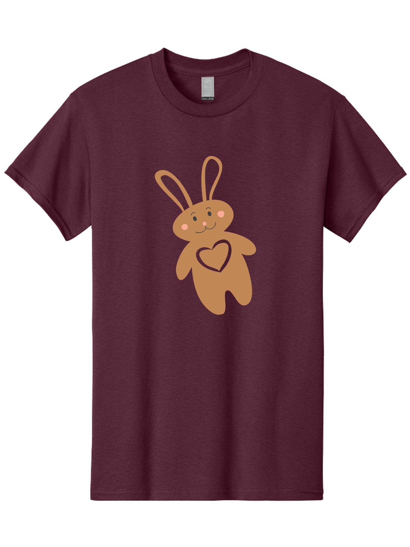 Teddy-Bunny Men'S Graphic Tee, 100% Cotton, Comfortable Casual Summer Wear, Machine Washable, Teddy Bear, Bunny, Heart, Cute, Cartoon, Digital Art, Nursery, Kawaii, Love, Friendship, Adorable Aad226 6