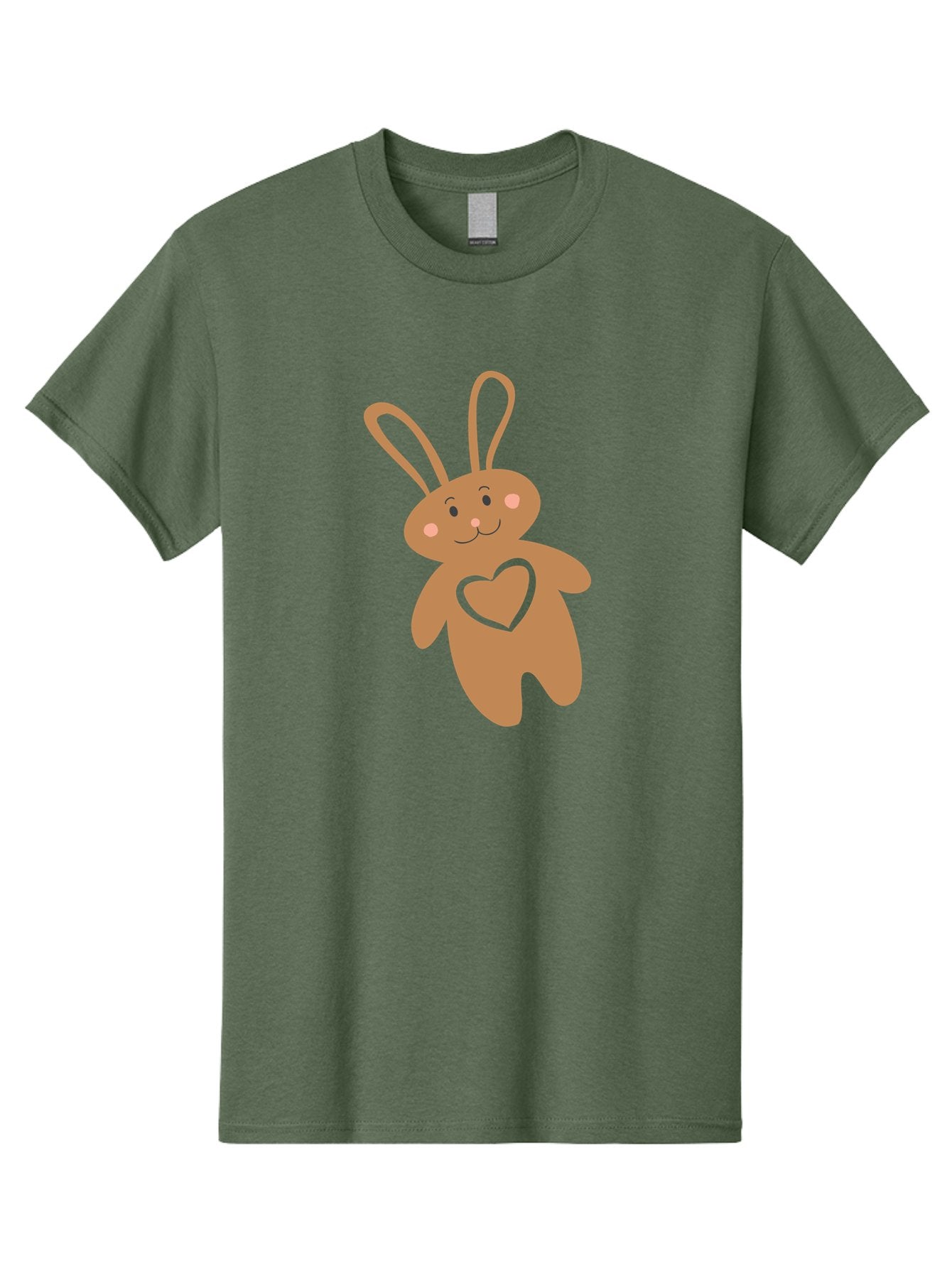 Teddy-Bunny Men'S Graphic Tee, 100% Cotton, Comfortable Casual Summer Wear, Machine Washable, Teddy Bear, Bunny, Heart, Cute, Cartoon, Digital Art, Nursery, Kawaii, Love, Friendship, Adorable Aad226