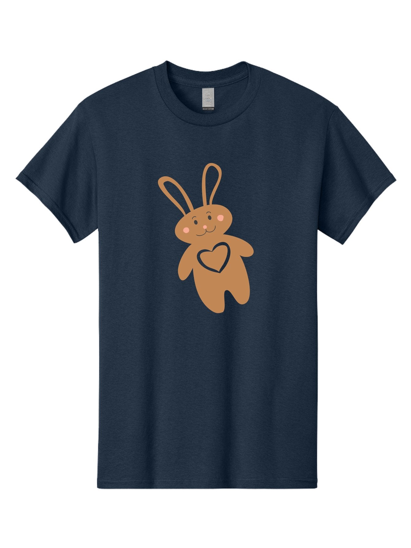 Teddy-Bunny Men'S Graphic Tee, 100% Cotton, Comfortable Casual Summer Wear, Machine Washable, Teddy Bear, Bunny, Heart, Cute, Cartoon, Digital Art, Nursery, Kawaii, Love, Friendship, Adorable Aad226 5