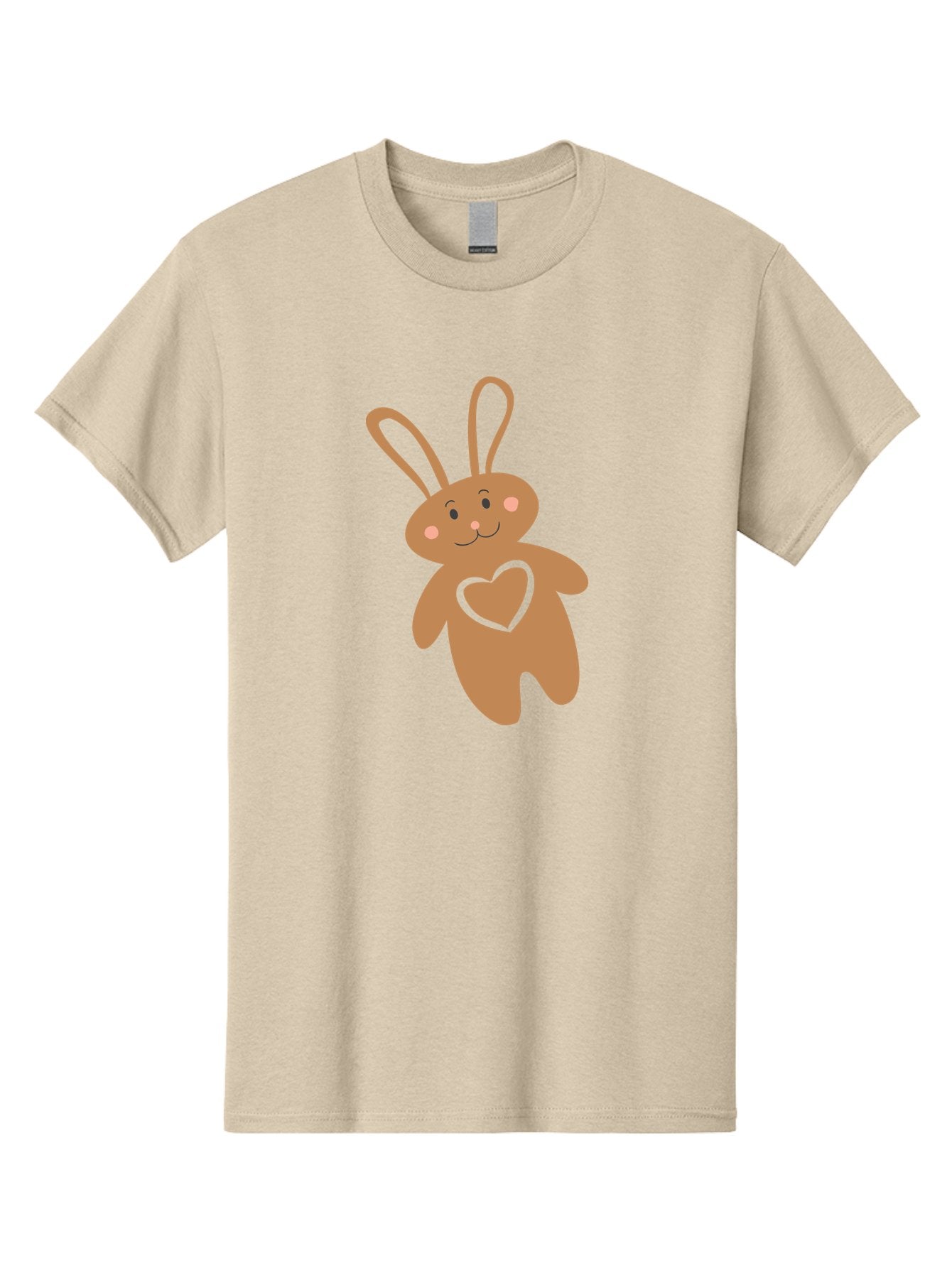 Teddy-Bunny Men'S Graphic Tee, 100% Cotton, Comfortable Casual Summer Wear, Machine Washable, Teddy Bear, Bunny, Heart, Cute, Cartoon, Digital Art, Nursery, Kawaii, Love, Friendship, Adorable Aad226 8