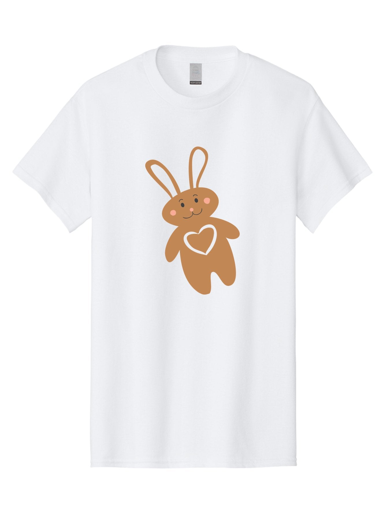 Teddy-Bunny Men'S Graphic Tee, 100% Cotton, Comfortable Casual Summer Wear, Machine Washable, Teddy Bear, Bunny, Heart, Cute, Cartoon, Digital Art, Nursery, Kawaii, Love, Friendship, Adorable Aad226 4