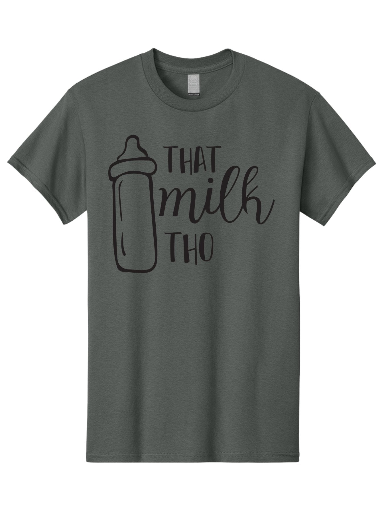 That-Milk-Tho Men'S Graphic Tee, 100% Cotton, Comfortable Casual Summer Wear, Machine Washable, Baby Bottle, Milk Bottle, Funny Quote, Mom Humor, Parenting Jokes, Cute Baby Accessories, Nursery Decor, Playful Sayings, Childbirth, Aad228 14