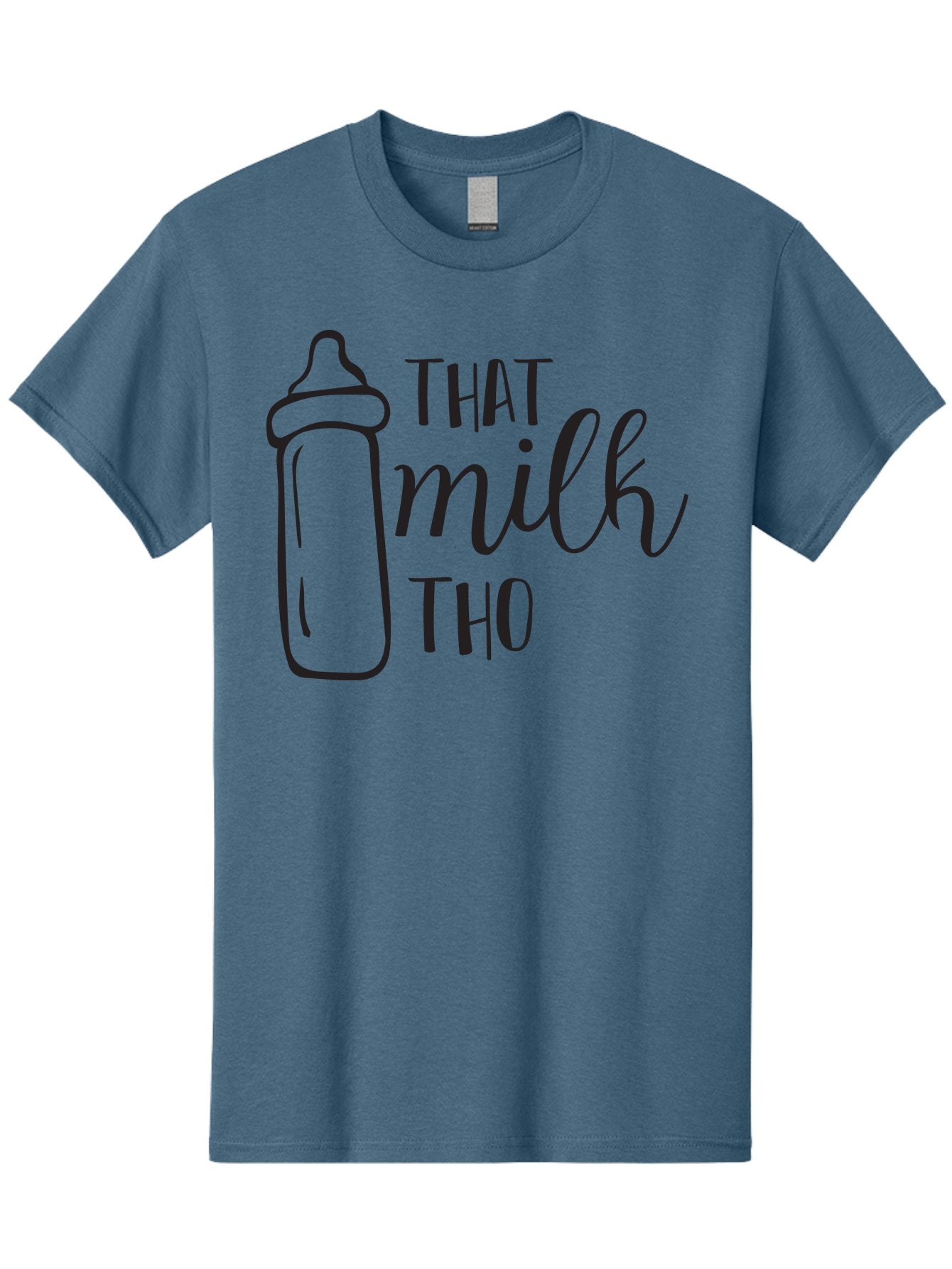 That-Milk-Tho Men'S Graphic Tee, 100% Cotton, Comfortable Casual Summer Wear, Machine Washable, Baby Bottle, Milk Bottle, Funny Quote, Mom Humor, Parenting Jokes, Cute Baby Accessories, Nursery Decor, Playful Sayings, Childbirth, Aad228 12