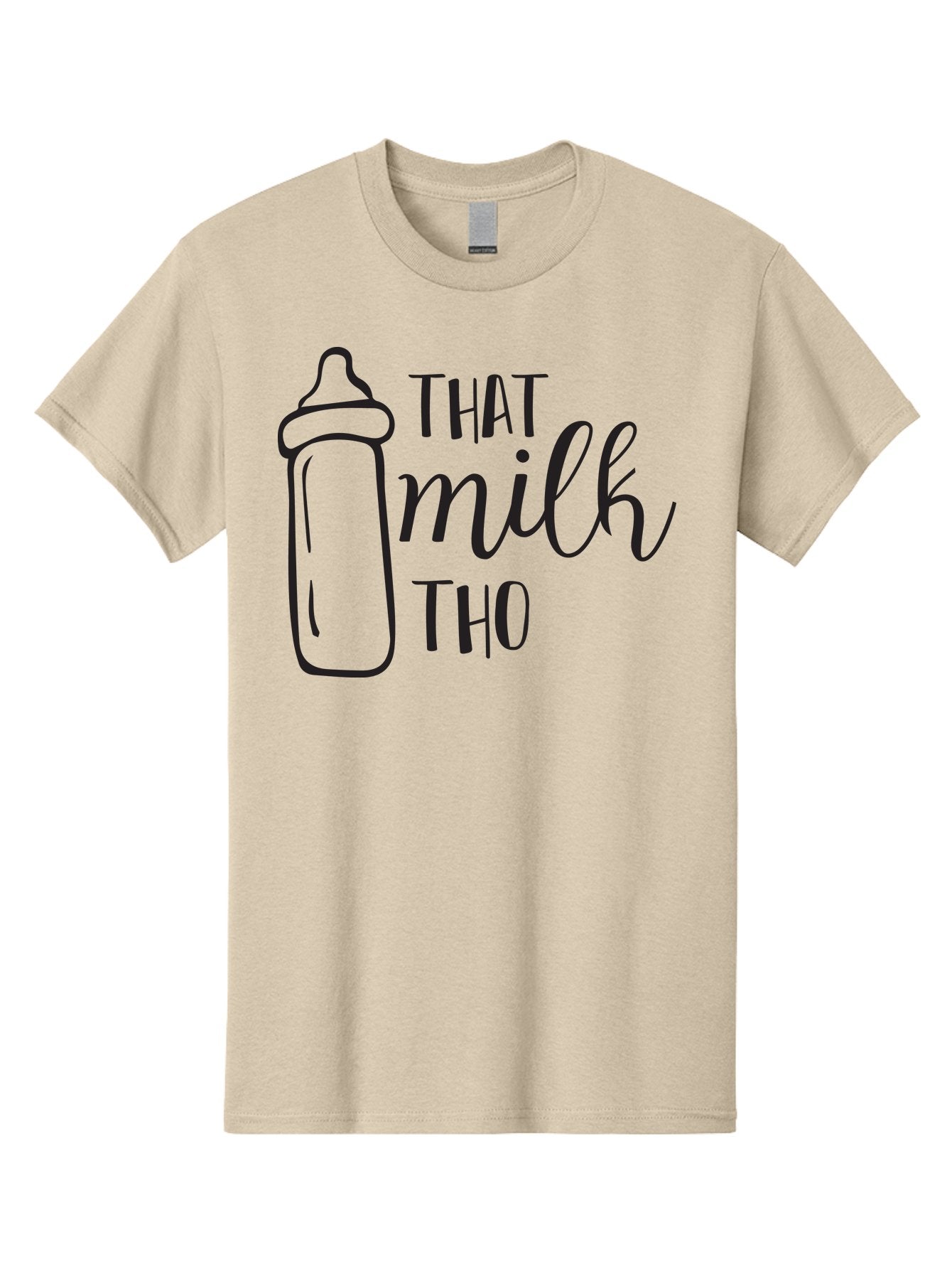 That-Milk-Tho Men'S Graphic Tee, 100% Cotton, Comfortable Casual Summer Wear, Machine Washable, Baby Bottle, Milk Bottle, Funny Quote, Mom Humor, Parenting Jokes, Cute Baby Accessories, Nursery Decor, Playful Sayings, Childbirth, Aad228 10