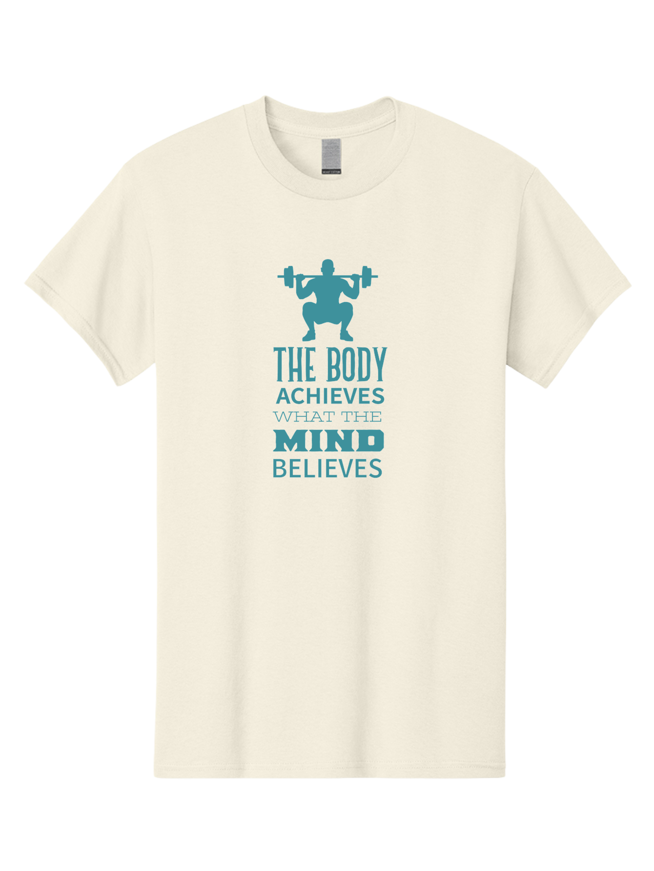 The-Body-Achieves-What-The-Mind-Believes Men'S Graphic Tee, 100% Cotton, Comfortable Casual Summer Wear, Machine Washable, Motivational Quote, Weightlifting, Fitness Inspiration, Bodybuilding, Mental Toughness, Workout Motivation, Gym Quotes, Aad231 5