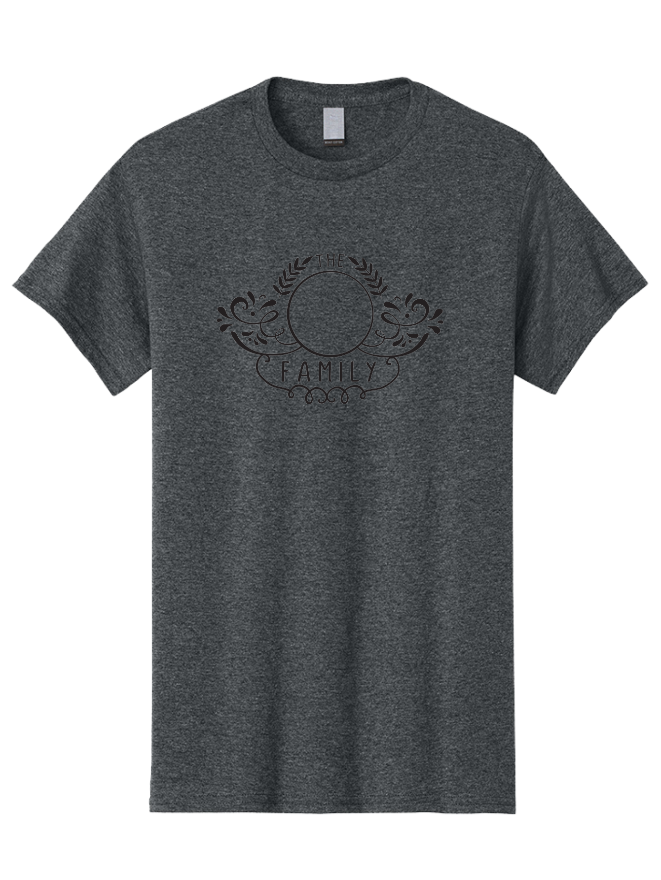 The-Family-1 Men'S Graphic Tee, 100% Cotton, Comfortable Casual Summer Wear, Machine Washable, Family Emblem, Ornate Design, Floral Patterns, Decorative Typography, Vintage Style, Personalized Crest, Custom Monogram, Floral Wreath, Aad232 15