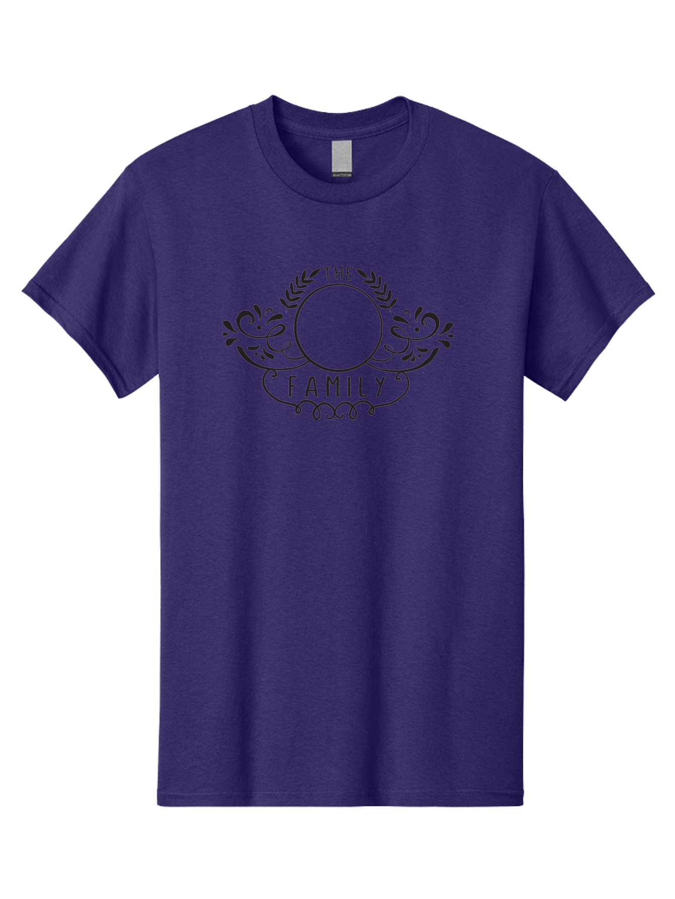 The-Family-1 Men'S Graphic Tee, 100% Cotton, Comfortable Casual Summer Wear, Machine Washable, Family Emblem, Ornate Design, Floral Patterns, Decorative Typography, Vintage Style, Personalized Crest, Custom Monogram, Floral Wreath, Aad232 27