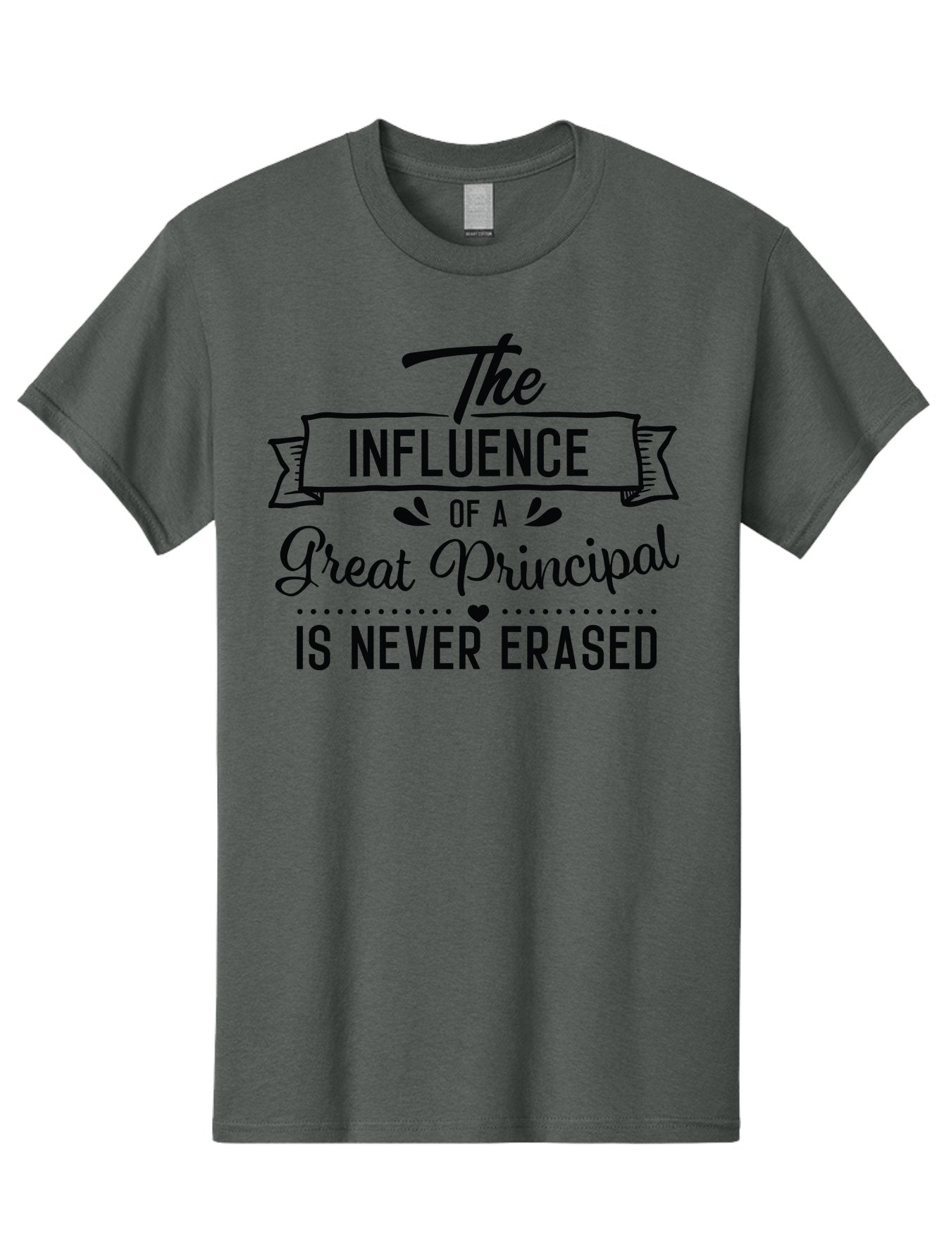 The-Influence-Of-A-Great-Principal Men'S Graphic Tee, 100% Cotton, Comfortable Casual Summer Wear, Machine Washable, School Principal Appreciation, Leadership Inspiration, Educational Influence, Motivational Quote, Teacher Appreciation, Aad234 15