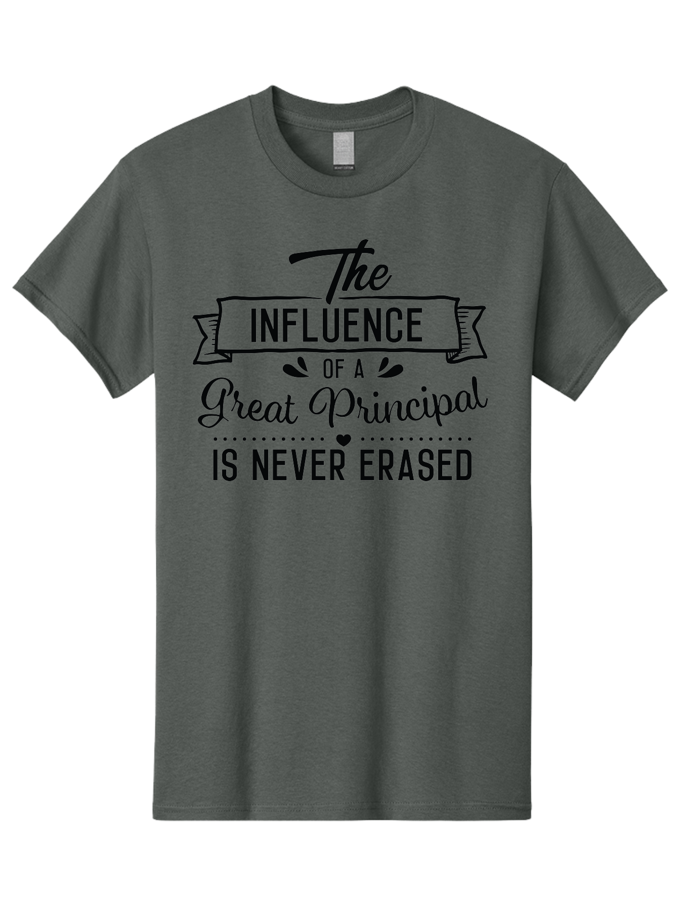 The-Influence-Of-A-Great-Principal Men'S Graphic Tee, 100% Cotton, Comfortable Casual Summer Wear, Machine Washable, School Principal Appreciation, Leadership Inspiration, Educational Influence, Motivational Quote, Teacher Appreciation, Aad234