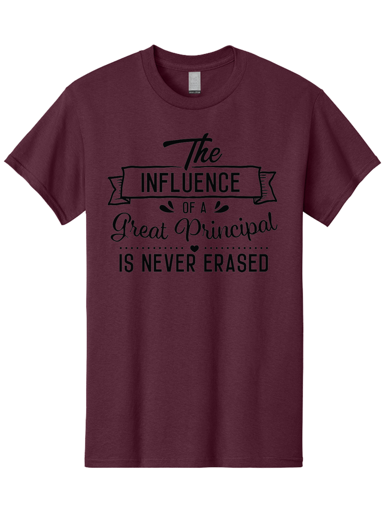 The-Influence-Of-A-Great-Principal Men'S Graphic Tee, 100% Cotton, Comfortable Casual Summer Wear, Machine Washable, School Principal Appreciation, Leadership Inspiration, Educational Influence, Motivational Quote, Teacher Appreciation, Aad234 19
