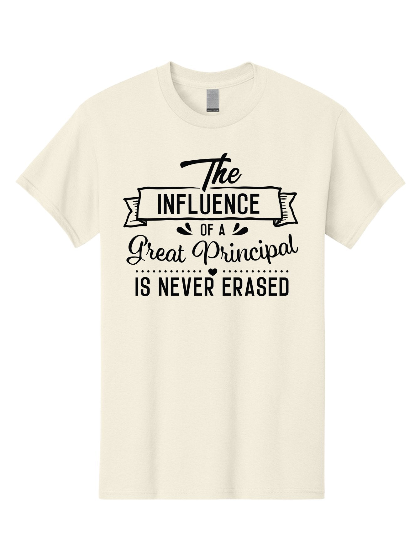 The-Influence-Of-A-Great-Principal Men'S Graphic Tee, 100% Cotton, Comfortable Casual Summer Wear, Machine Washable, School Principal Appreciation, Leadership Inspiration, Educational Influence, Motivational Quote, Teacher Appreciation, Aad234 7