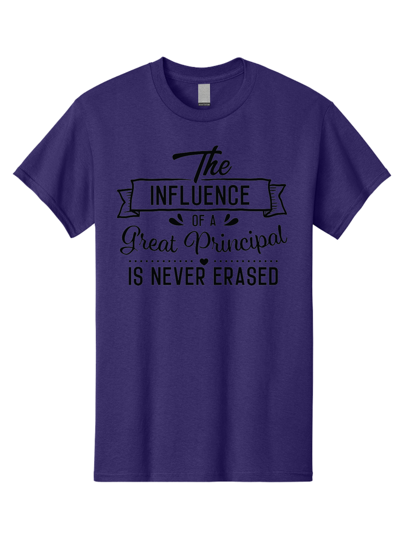 The-Influence-Of-A-Great-Principal Men'S Graphic Tee, 100% Cotton, Comfortable Casual Summer Wear, Machine Washable, School Principal Appreciation, Leadership Inspiration, Educational Influence, Motivational Quote, Teacher Appreciation, Aad234 21
