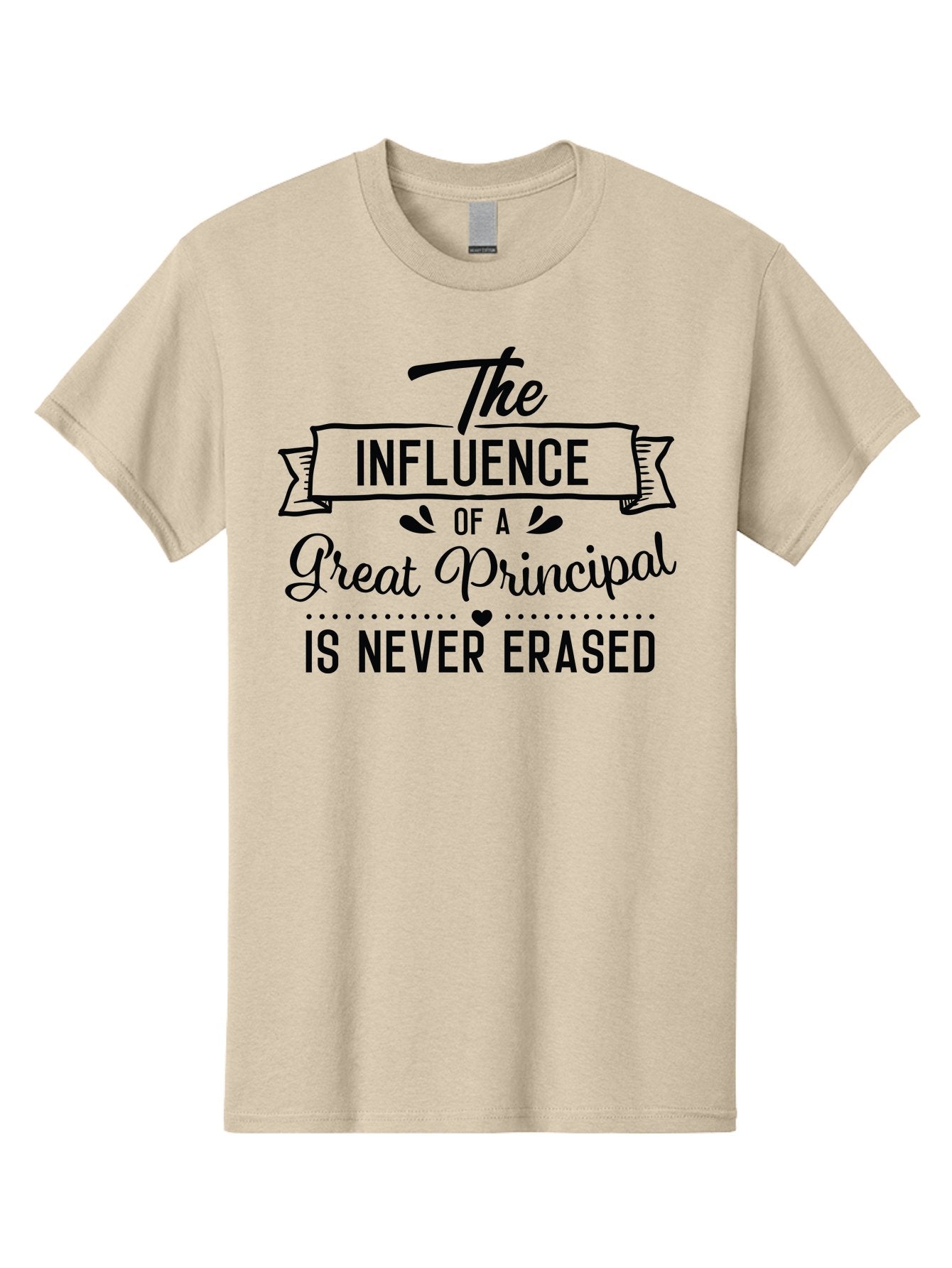 The-Influence-Of-A-Great-Principal Men'S Graphic Tee, 100% Cotton, Comfortable Casual Summer Wear, Machine Washable, School Principal Appreciation, Leadership Inspiration, Educational Influence, Motivational Quote, Teacher Appreciation, Aad234 5