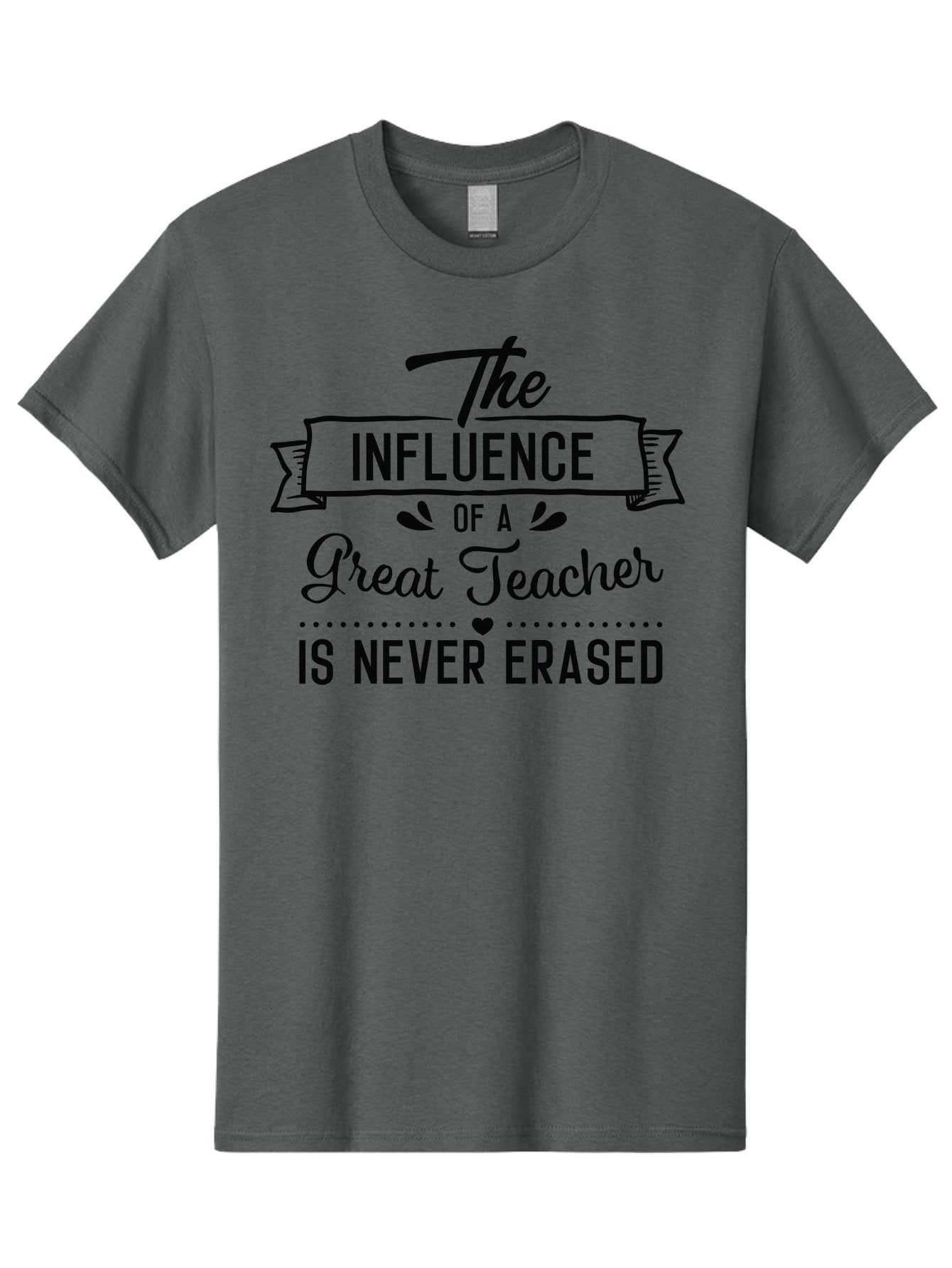 The-Influence-Of-A-Great-Teacher Men'S Graphic Tee, 100% Cotton, Comfortable Casual Summer Wear, Machine Washable, Inspirational Quote, Teacher Appreciation, Educational Motivation, Teaching Influence, Great Teacher, Motivational Phrase, Aad235 11