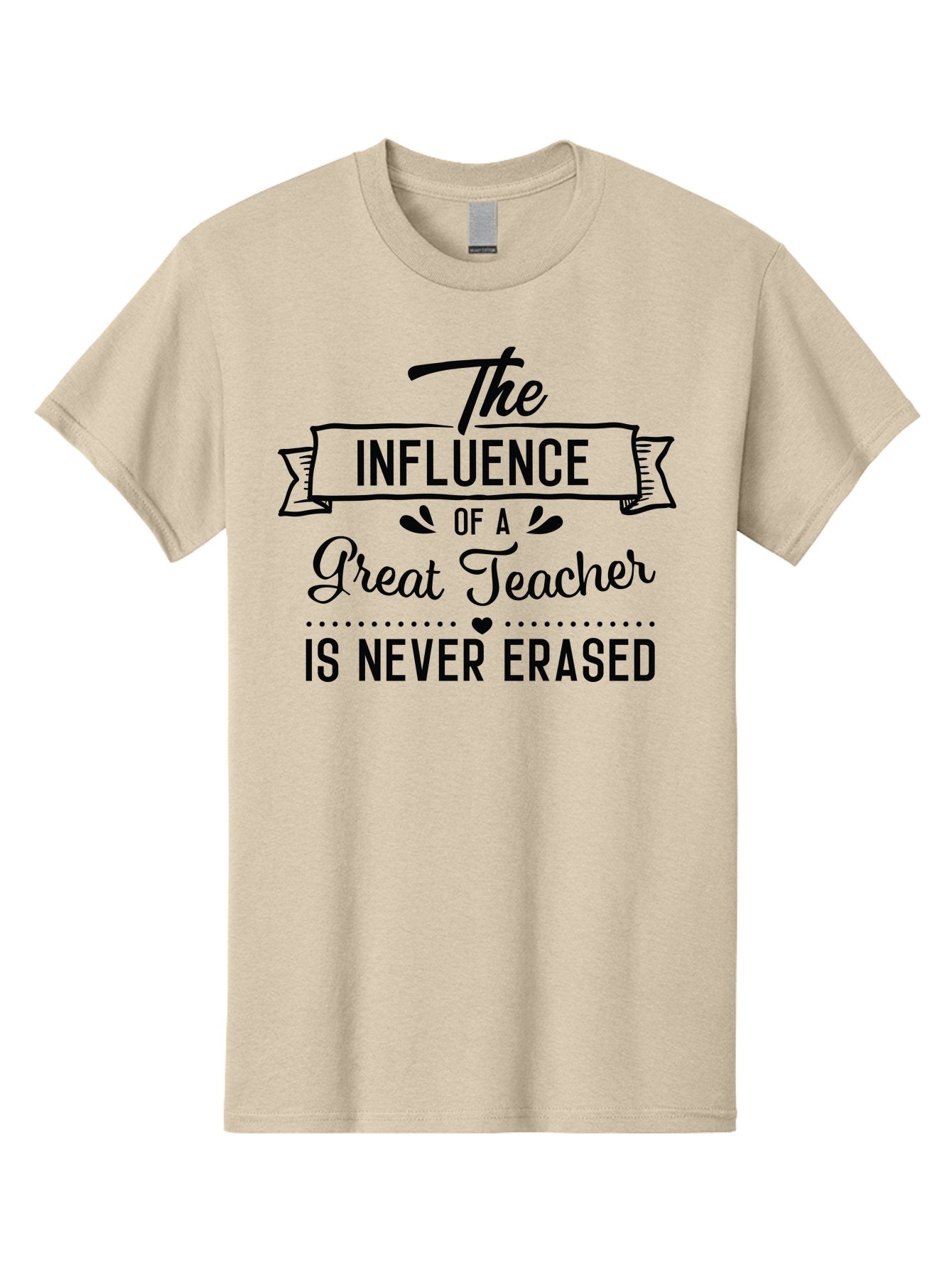 The-Influence-Of-A-Great-Teacher Men'S Graphic Tee, 100% Cotton, Comfortable Casual Summer Wear, Machine Washable, Inspirational Quote, Teacher Appreciation, Educational Motivation, Teaching Influence, Great Teacher, Motivational Phrase, Aad235 12