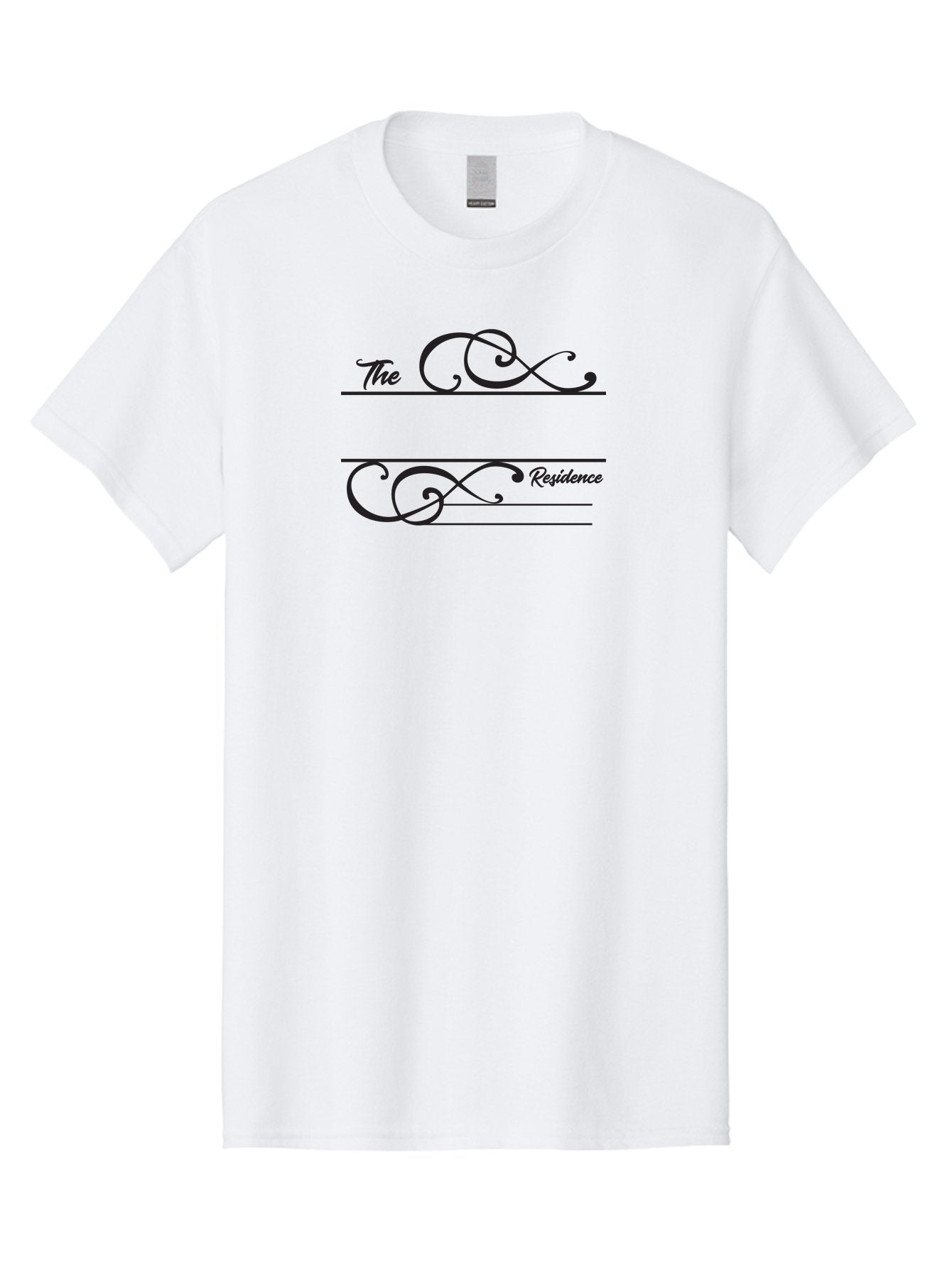 The-Residence Men'S Graphic Tee, 100% Cotton, Comfortable Casual Summer Wear, Machine Washable, The Residence, Elegant Typography, Luxury Living, High-End Design, Sophisticated Style, Ornate Flourish, Classic Lettering, Premium Branding Aad237 12