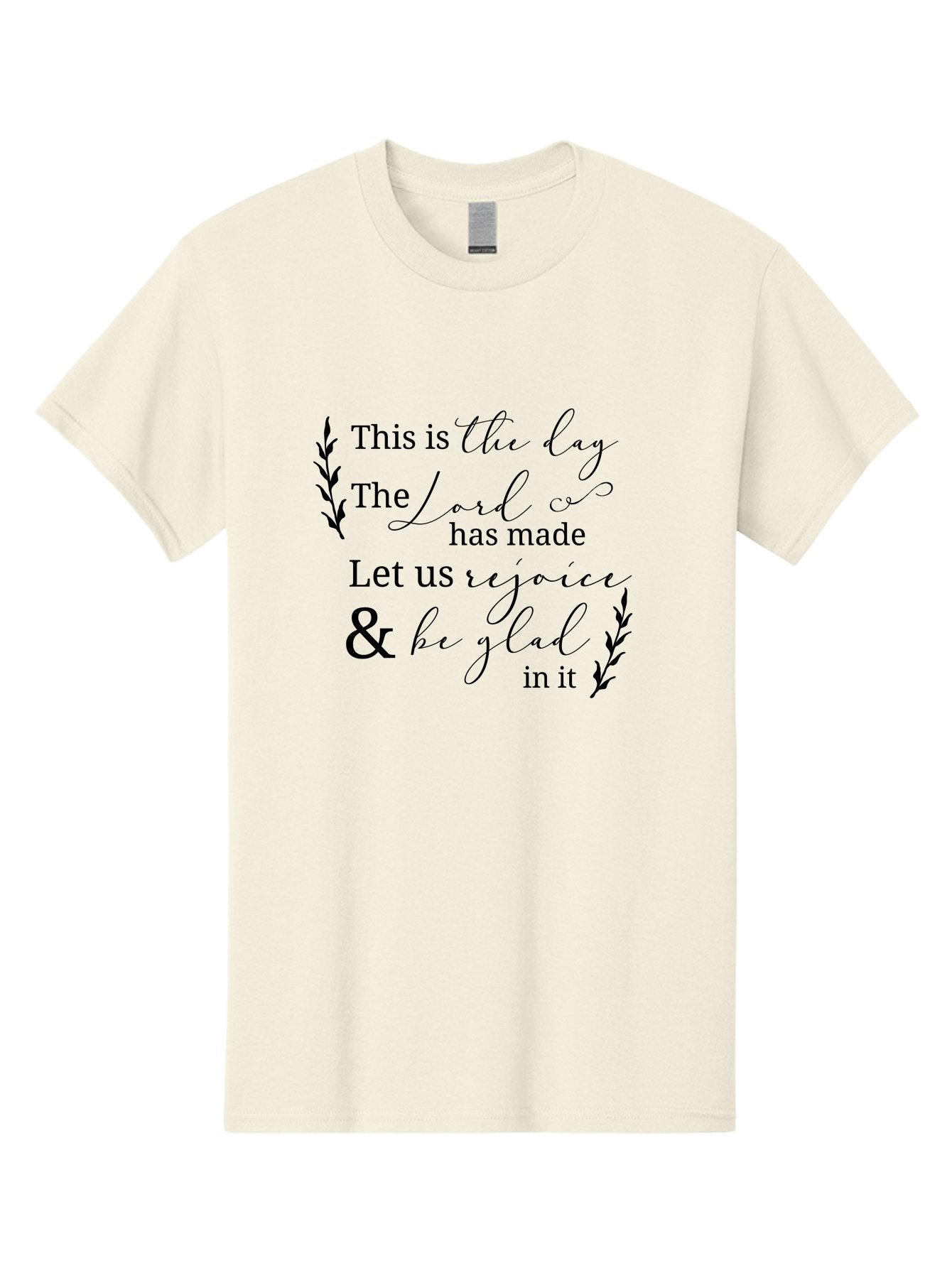 This-Is-The-Day Men'S Graphic Tee, 100% Cotton, Comfortable Casual Summer Wear, Machine Washable, Inspirational Quote, Bible Verse, Rejoice, Glad, Day Of Joy, Positivity, Faith, Scripture, Motivation, Uplifting, Spiritual Growth Aad249 13