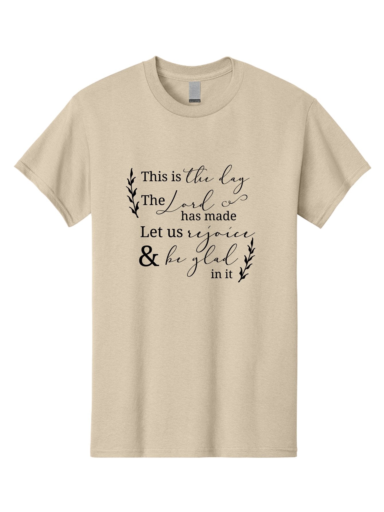 This-Is-The-Day Men'S Graphic Tee, 100% Cotton, Comfortable Casual Summer Wear, Machine Washable, Inspirational Quote, Bible Verse, Rejoice, Glad, Day Of Joy, Positivity, Faith, Scripture, Motivation, Uplifting, Spiritual Growth Aad249 12