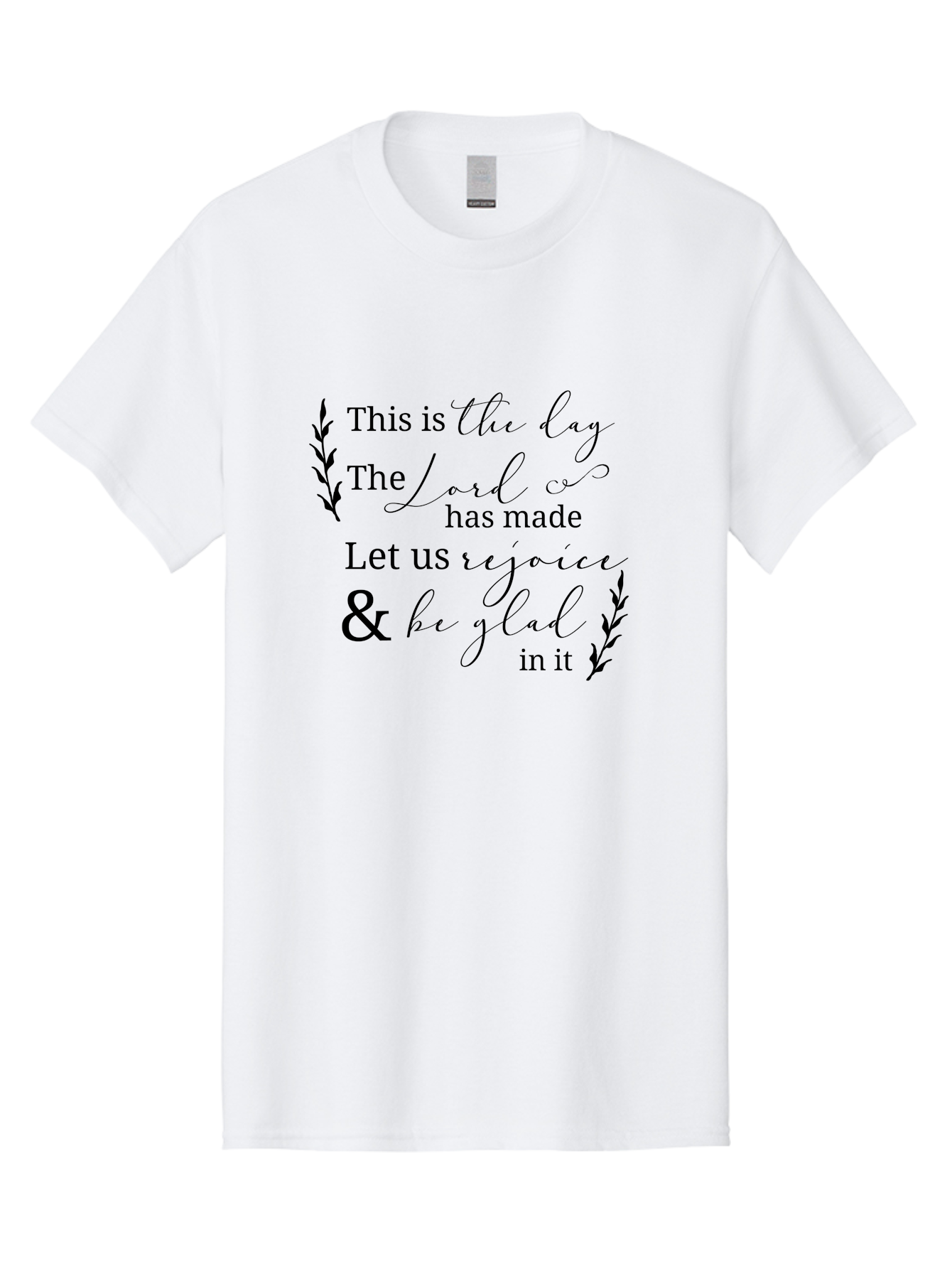 This-Is-The-Day Men'S Graphic Tee, 100% Cotton, Comfortable Casual Summer Wear, Machine Washable, Inspirational Quote, Bible Verse, Rejoice, Glad, Day Of Joy, Positivity, Faith, Scripture, Motivation, Uplifting, Spiritual Growth Aad249 21
