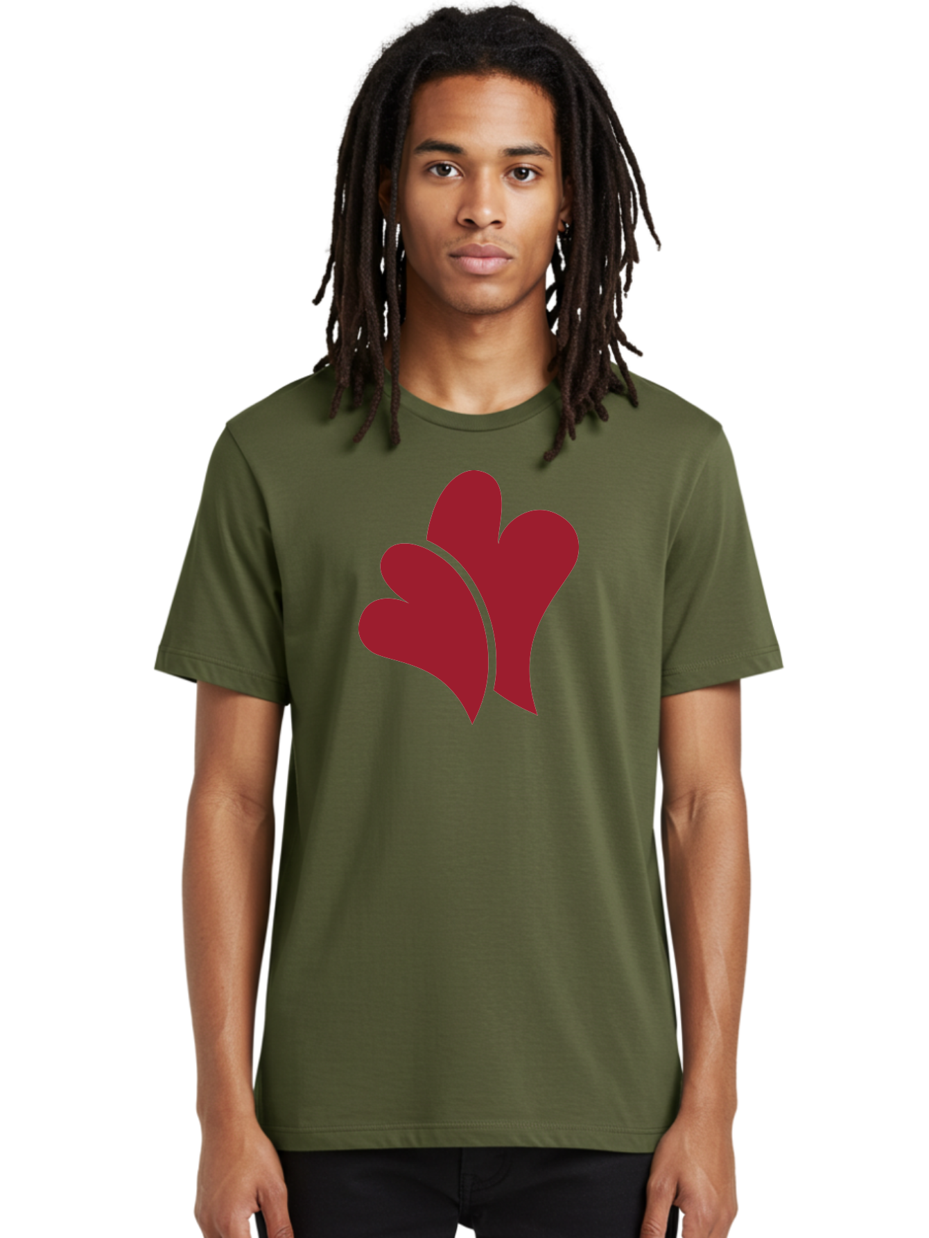 Three-Hearts-1 Men'S Graphic Tee, 100% Cotton, Comfortable Casual Summer Wear, Machine Washable, Three Red Hearts, Love Symbol, Heart Design, Red Color Scheme, Minimalist Art, Simple Shapes, Heart Illustration, Abstract Hearts, Symbol Of Love, Aad252 8