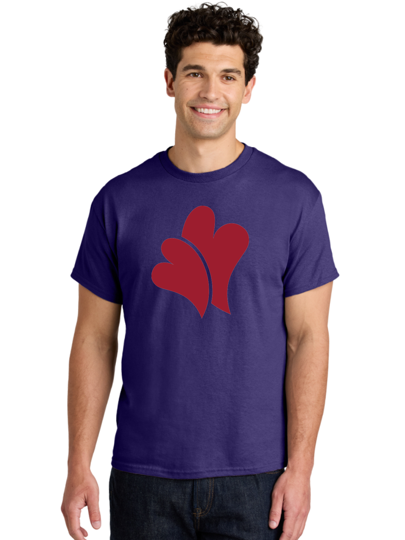 Three-Hearts-1 Men'S Graphic Tee, 100% Cotton, Comfortable Casual Summer Wear, Machine Washable, Three Red Hearts, Love Symbol, Heart Design, Red Color Scheme, Minimalist Art, Simple Shapes, Heart Illustration, Abstract Hearts, Symbol Of Love, Aad252 14