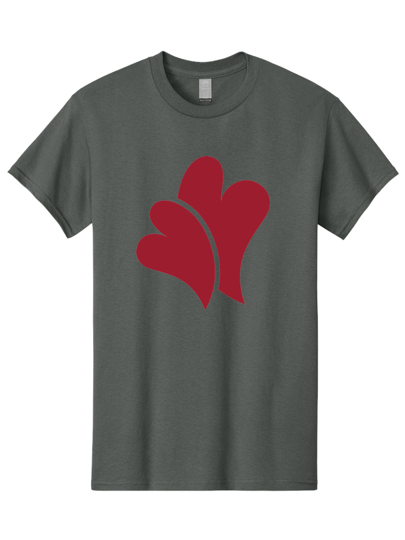 Three-Hearts Men'S Graphic Tee, 100% Cotton, Comfortable Casual Summer Wear, Machine Washable, Three Red Hearts, Crimson Love Symbols, Symbolic Love, Heart-Shaped Graphics, Romantic Icons, Red Heart Illustrations Aad253
