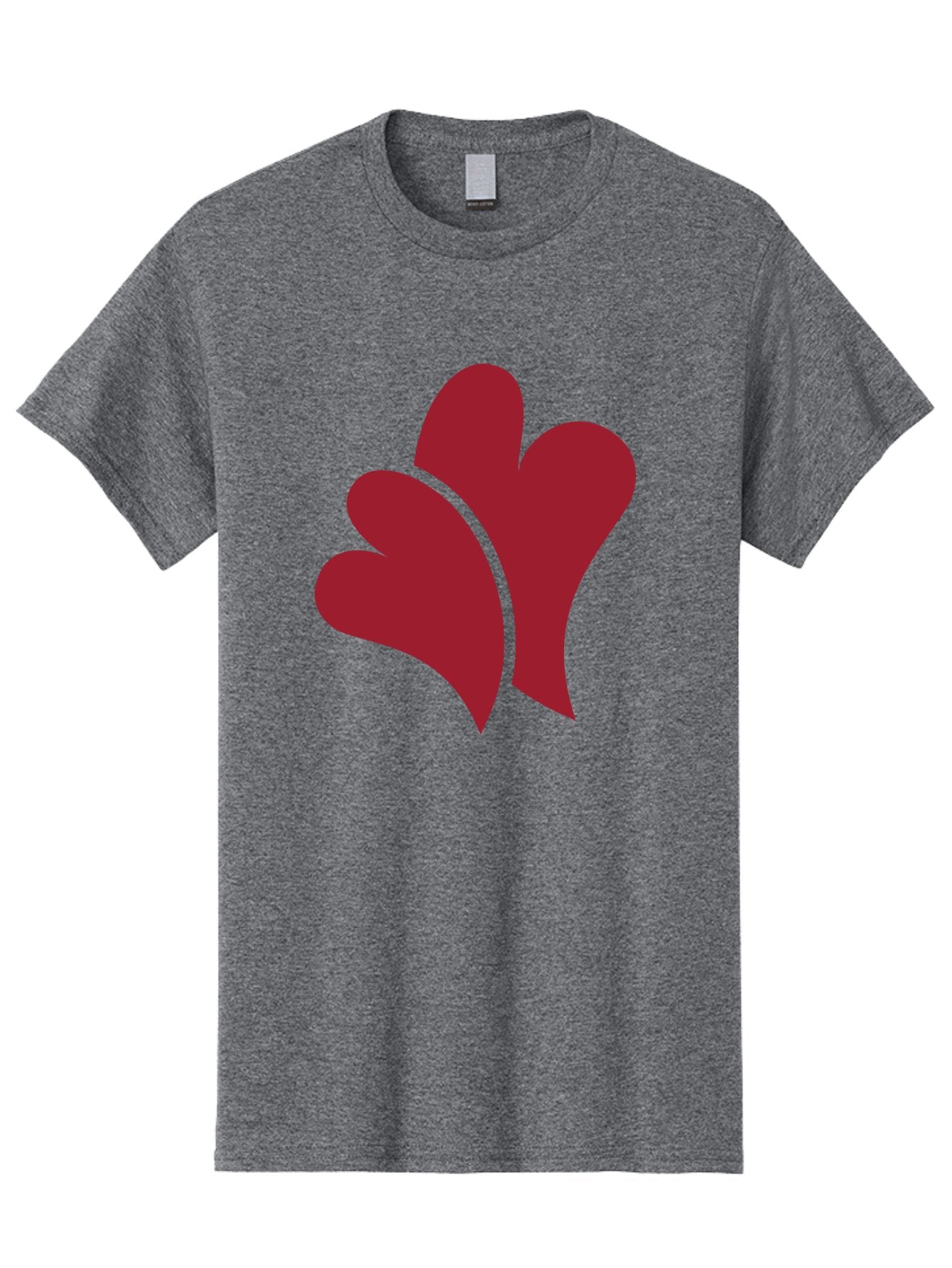 Three-Hearts Men'S Graphic Tee, 100% Cotton, Comfortable Casual Summer Wear, Machine Washable, Three Red Hearts, Crimson Love Symbols, Symbolic Love, Heart-Shaped Graphics, Romantic Icons, Red Heart Illustrations Aad253 6