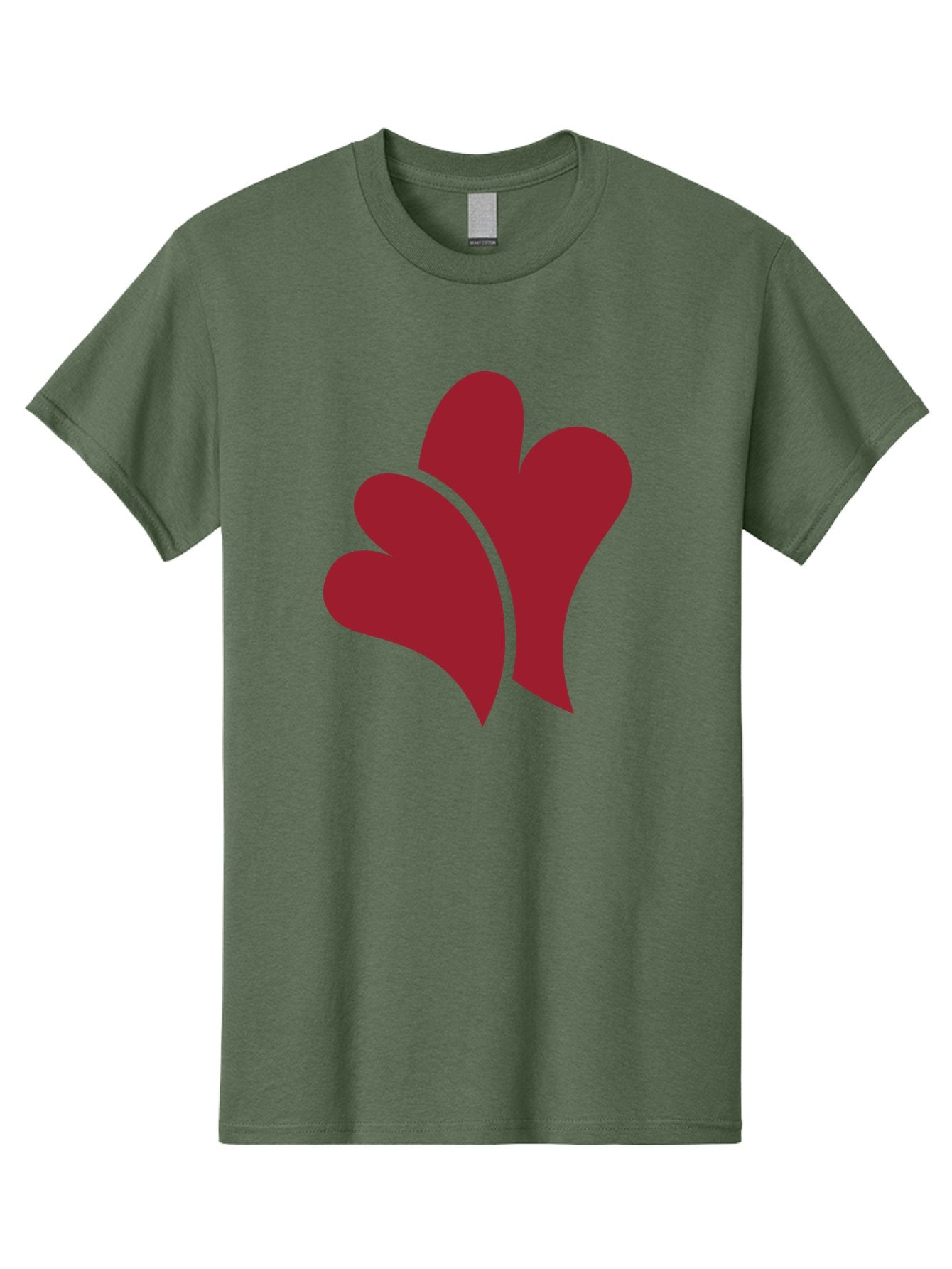 Three-Hearts Men'S Graphic Tee, 100% Cotton, Comfortable Casual Summer Wear, Machine Washable, Three Red Hearts, Crimson Love Symbols, Symbolic Love, Heart-Shaped Graphics, Romantic Icons, Red Heart Illustrations Aad253 13