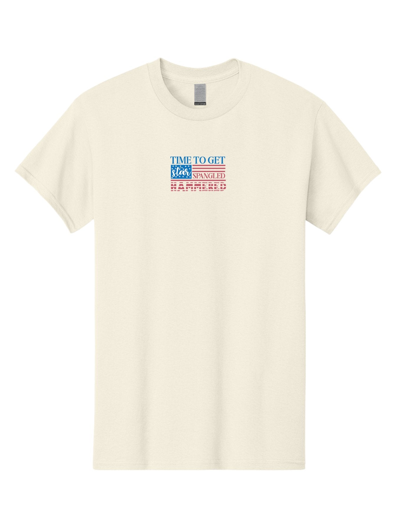 Time-To-Get-Star-Spangled Men'S Graphic Tee, 100% Cotton, Comfortable Casual Summer Wear, Machine Washable, American Flag, Patriotic Phrase, Star Spangled Banner, Usa Inspiration, Motivational Quote, Red White And Blue, Fourth Of July, Aad255 3