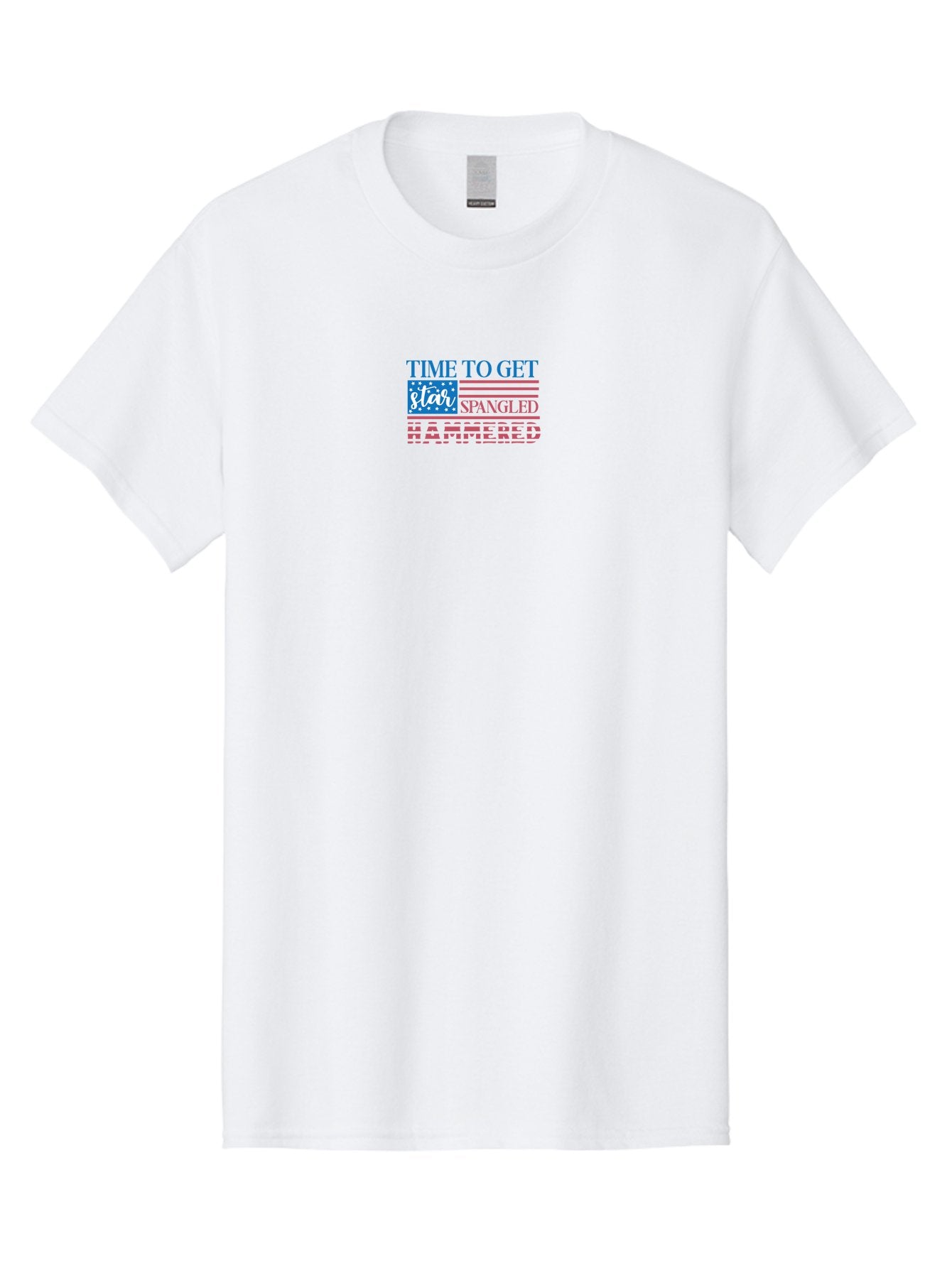 Time-To-Get-Star-Spangled Men'S Graphic Tee, 100% Cotton, Comfortable Casual Summer Wear, Machine Washable, American Flag, Patriotic Phrase, Star Spangled Banner, Usa Inspiration, Motivational Quote, Red White And Blue, Fourth Of July, Aad255 11