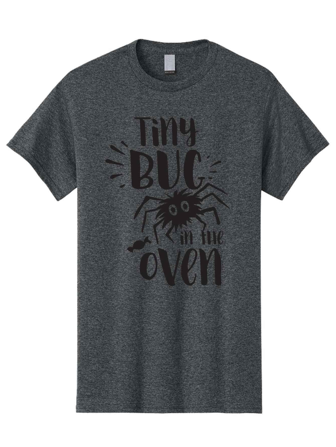 Tiny-Bug-In-The-Oven Men'S Graphic Tee, 100% Cotton, Comfortable Casual Summer Wear, Machine Washable, Funny Black Spider, Tiny Bug In The Oven Phrase, Quirky Kitchen Humor, Baked Goods, Playful, Cute, Cartoon-Style, Baking, Oven, Cooking Aad257