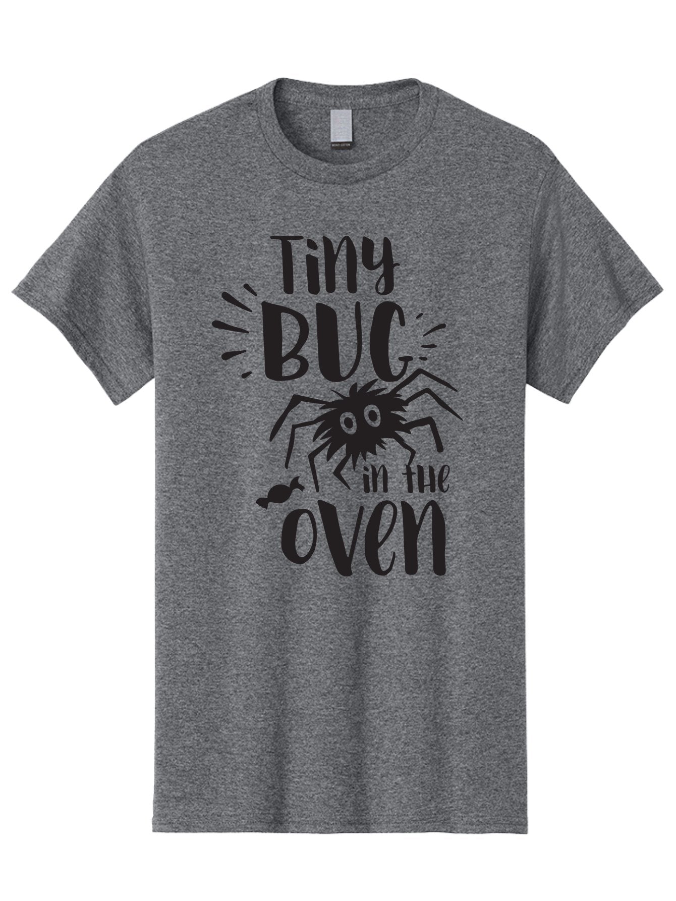 Tiny-Bug-In-The-Oven Men'S Graphic Tee, 100% Cotton, Comfortable Casual Summer Wear, Machine Washable, Funny Black Spider, Tiny Bug In The Oven Phrase, Quirky Kitchen Humor, Baked Goods, Playful, Cute, Cartoon-Style, Baking, Oven, Cooking Aad257 11