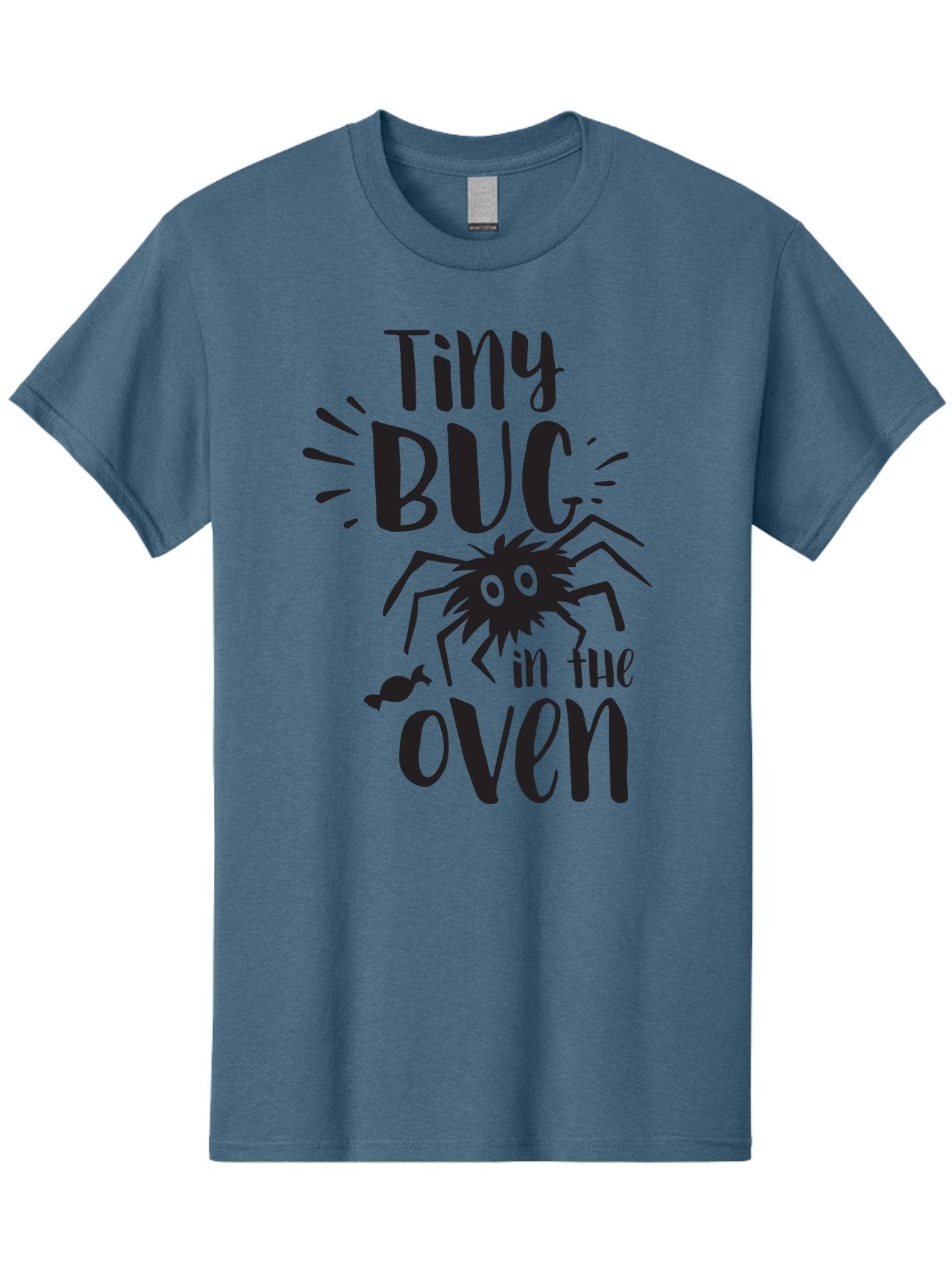 Tiny-Bug-In-The-Oven Men'S Graphic Tee, 100% Cotton, Comfortable Casual Summer Wear, Machine Washable, Funny Black Spider, Tiny Bug In The Oven Phrase, Quirky Kitchen Humor, Baked Goods, Playful, Cute, Cartoon-Style, Baking, Oven, Cooking Aad257 6