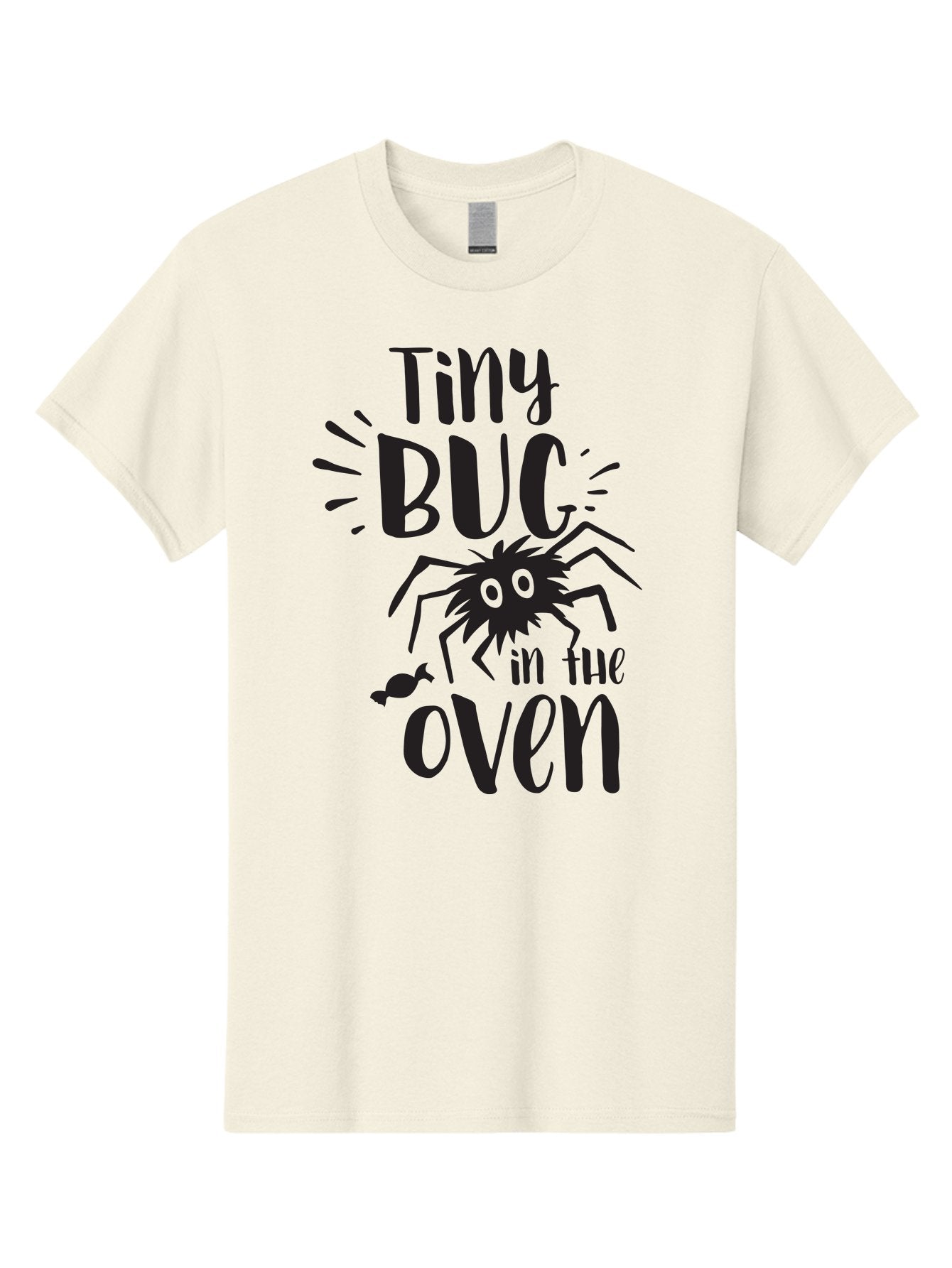 Tiny-Bug-In-The-Oven Men'S Graphic Tee, 100% Cotton, Comfortable Casual Summer Wear, Machine Washable, Funny Black Spider, Tiny Bug In The Oven Phrase, Quirky Kitchen Humor, Baked Goods, Playful, Cute, Cartoon-Style, Baking, Oven, Cooking Aad257 14