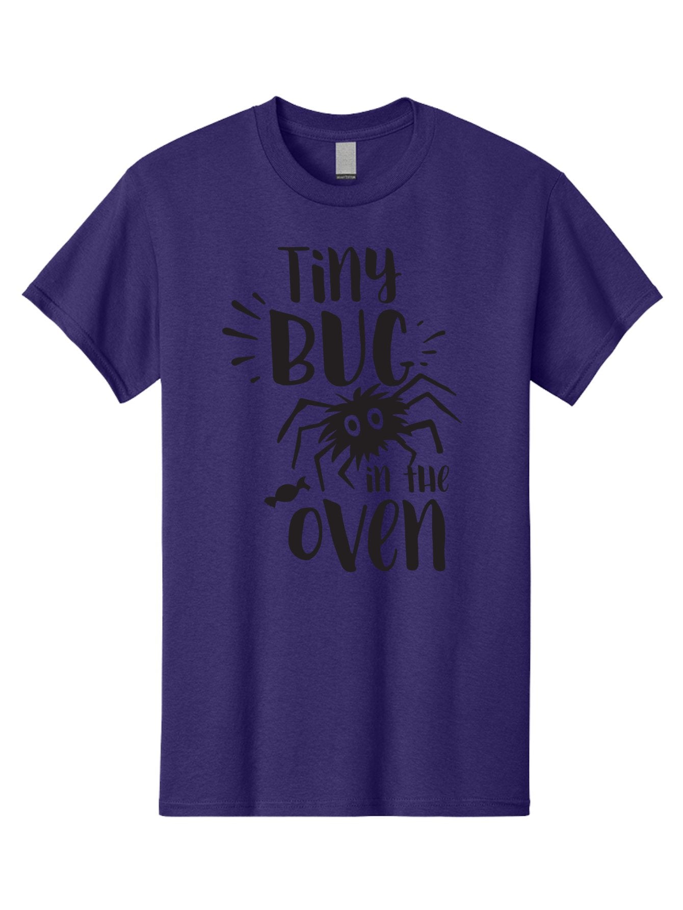 Tiny-Bug-In-The-Oven Men'S Graphic Tee, 100% Cotton, Comfortable Casual Summer Wear, Machine Washable, Funny Black Spider, Tiny Bug In The Oven Phrase, Quirky Kitchen Humor, Baked Goods, Playful, Cute, Cartoon-Style, Baking, Oven, Cooking Aad257 3