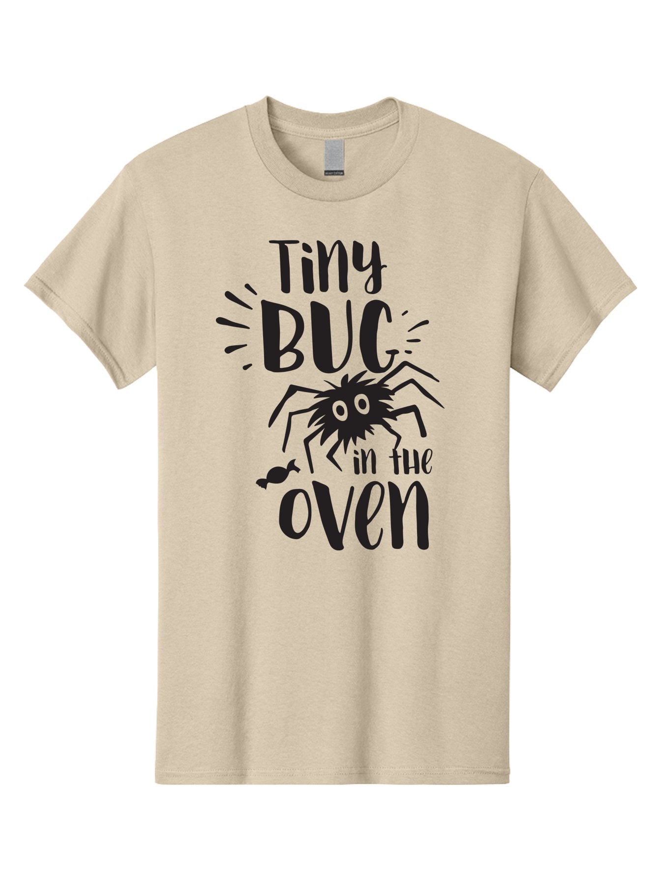 Tiny-Bug-In-The-Oven Men'S Graphic Tee, 100% Cotton, Comfortable Casual Summer Wear, Machine Washable, Funny Black Spider, Tiny Bug In The Oven Phrase, Quirky Kitchen Humor, Baked Goods, Playful, Cute, Cartoon-Style, Baking, Oven, Cooking Aad257 12
