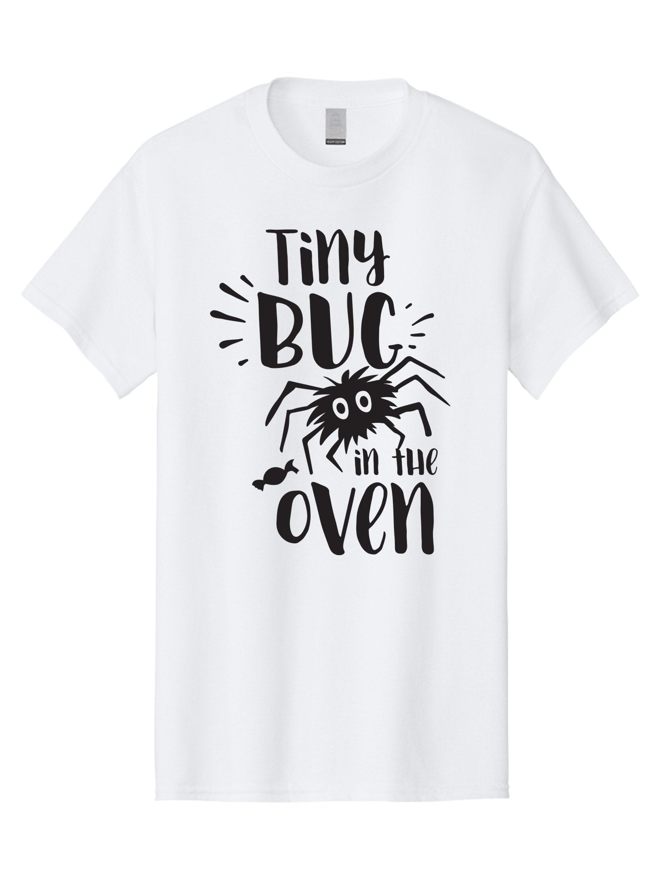 Tiny-Bug-In-The-Oven Men'S Graphic Tee, 100% Cotton, Comfortable Casual Summer Wear, Machine Washable, Funny Black Spider, Tiny Bug In The Oven Phrase, Quirky Kitchen Humor, Baked Goods, Playful, Cute, Cartoon-Style, Baking, Oven, Cooking Aad257 13