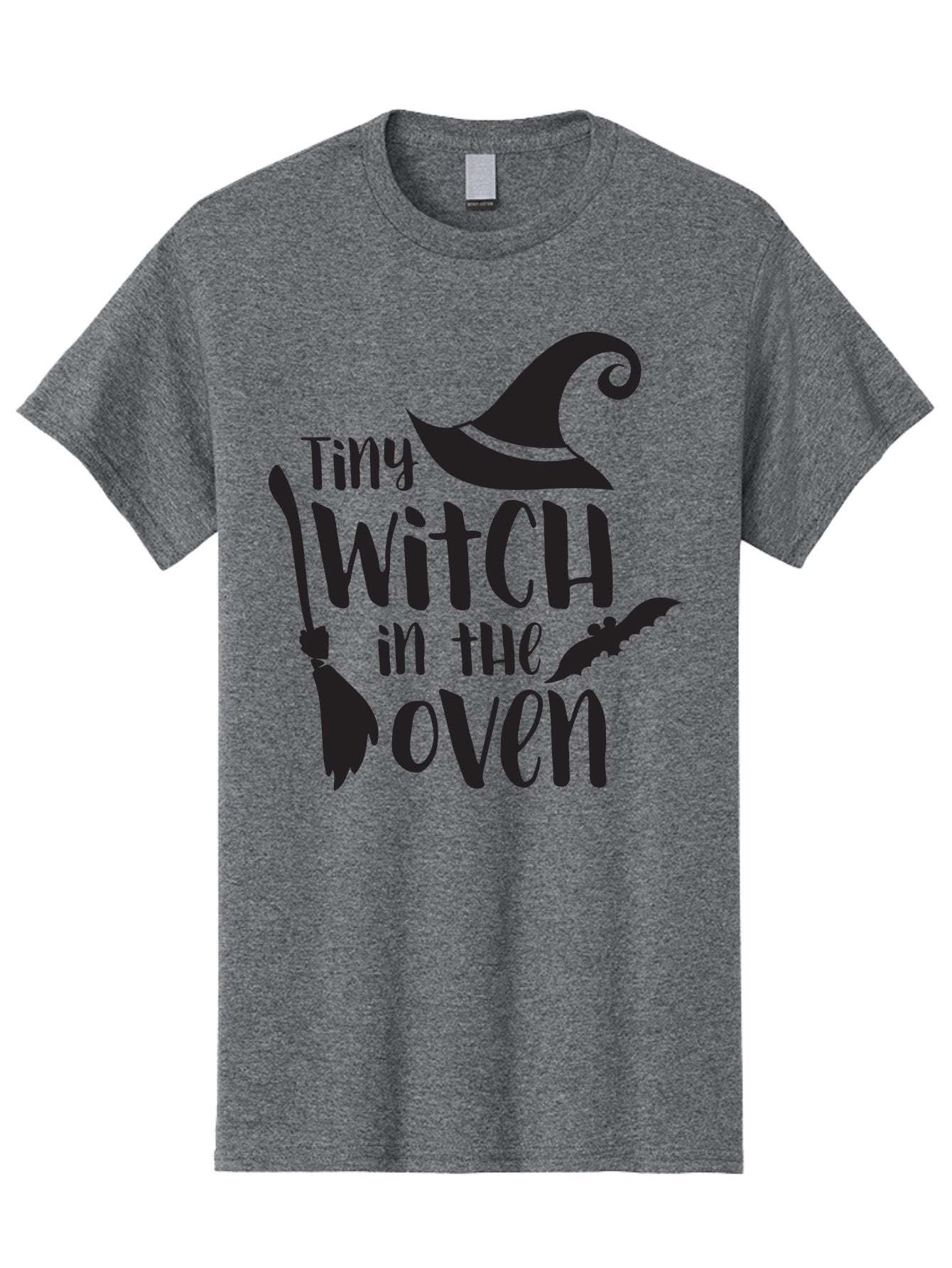 Tiny-Witch-In-The-Oven Men'S Graphic Tee, 100% Cotton, Comfortable Casual Summer Wear, Machine Washable, Halloween Quote, Funny Pregnancy Announcement, Tiny Witch, Broomstick, Witch Hat, Bats, Pregnancy Reveal, Halloween Pregnancy, Aad258 13