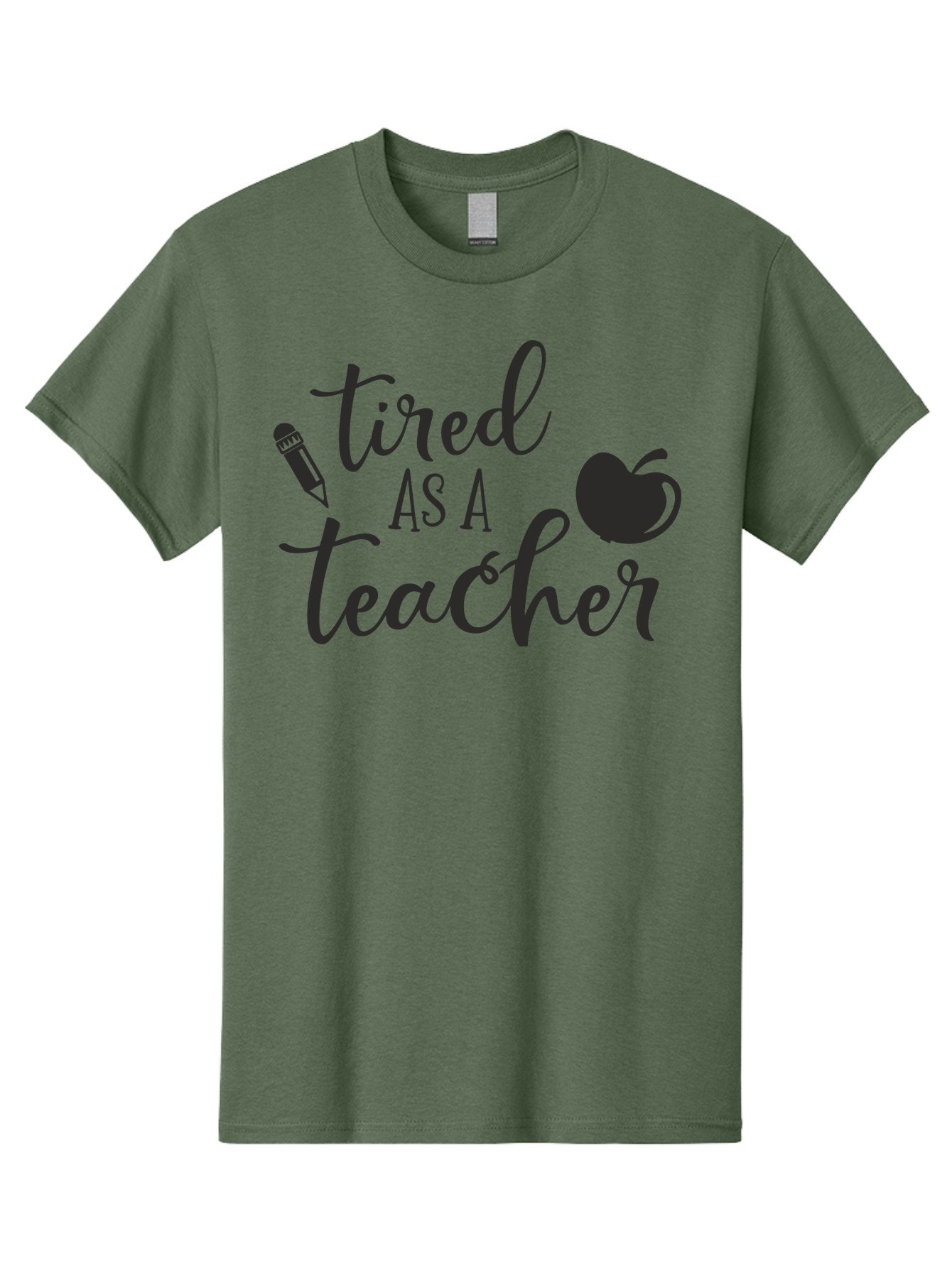 Tired-As-A-Teacher Men'S Graphic Tee, 100% Cotton, Comfortable Casual Summer Wear, Machine Washable, Tired As A Teacher, Teacher Quote, Funny Teacher Quote, Teacher Humor, Teacher Quotes, Apple, Pencil, Teacher Life Aad259 14
