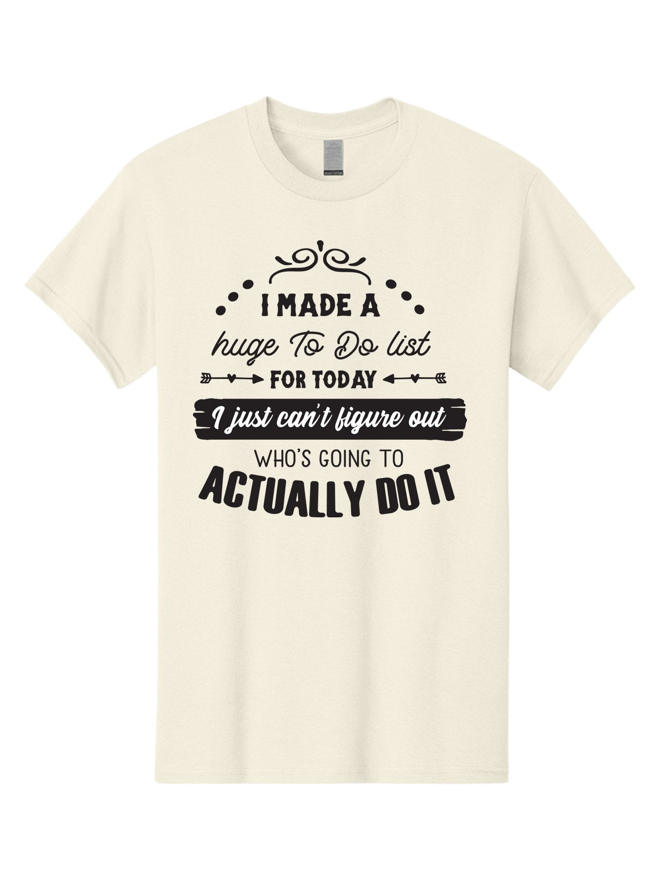 To-Do-List Men'S Graphic Tee, 100% Cotton, Comfortable Casual Summer Wear, Machine Washable, Funny Quote, Humorous Saying, Office Humor, Workplace Jokes, Motivational Quote, Productivity Humor, To-Do List, Task Management, Funny Office Decor Aad262 5