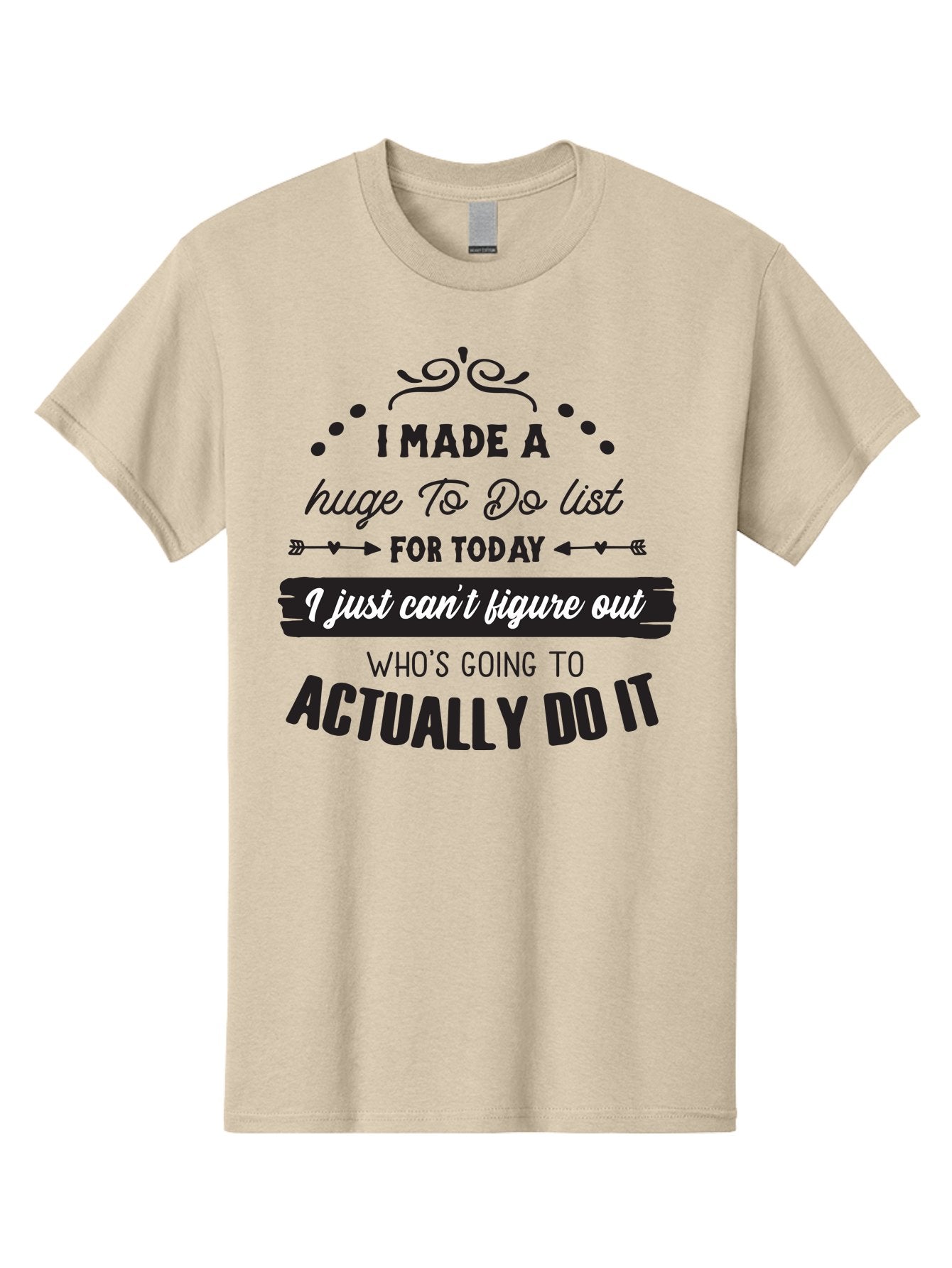 To-Do-List Men'S Graphic Tee, 100% Cotton, Comfortable Casual Summer Wear, Machine Washable, Funny Quote, Humorous Saying, Office Humor, Workplace Jokes, Motivational Quote, Productivity Humor, To-Do List, Task Management, Funny Office Decor Aad262 3