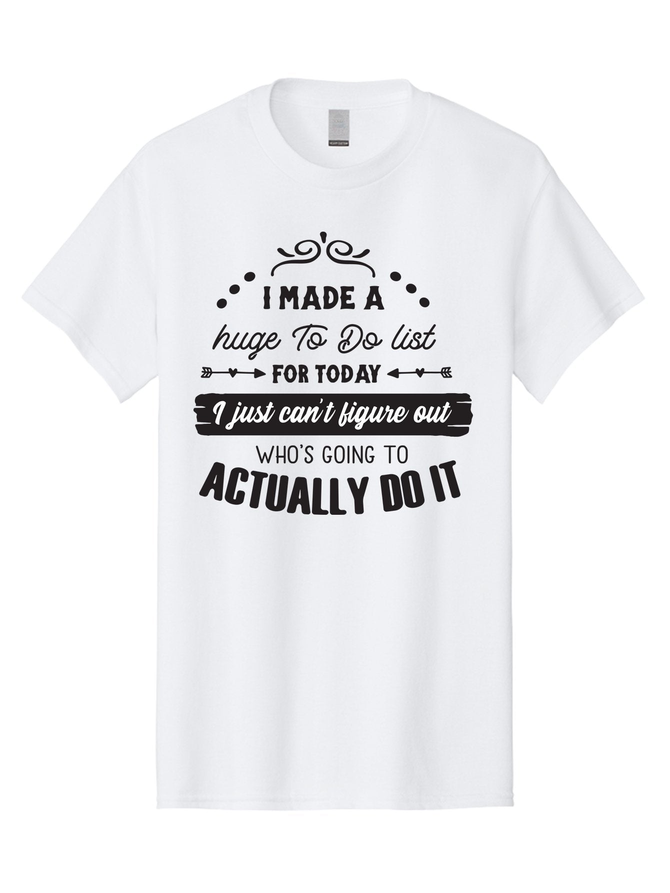 To-Do-List Men'S Graphic Tee, 100% Cotton, Comfortable Casual Summer Wear, Machine Washable, Funny Quote, Humorous Saying, Office Humor, Workplace Jokes, Motivational Quote, Productivity Humor, To-Do List, Task Management, Funny Office Decor Aad262